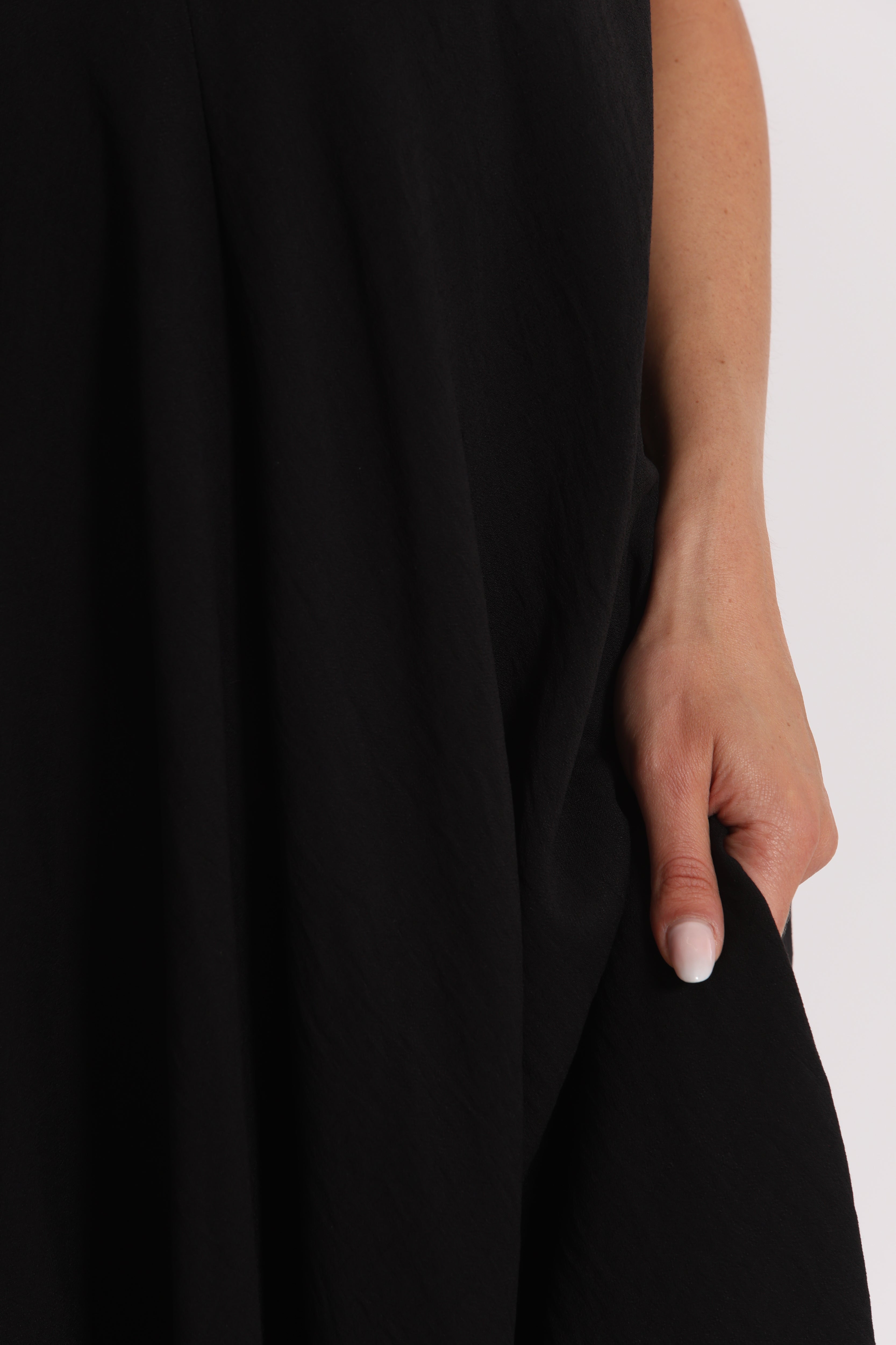 Mimi Mua Abito Canotta Viscosa Nylon Nero Costina