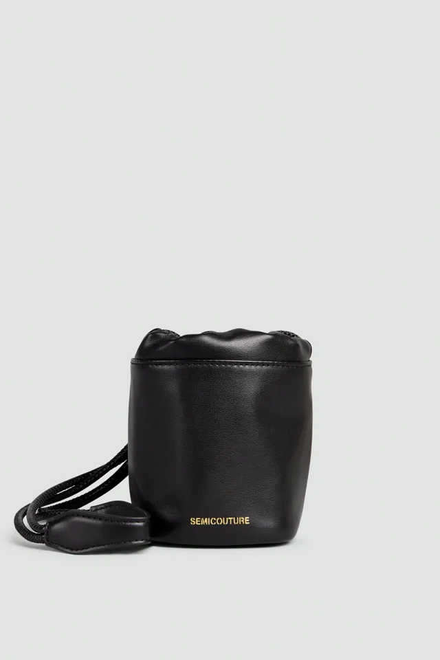 Semicouture Serena CNTX27 mini secchiello nero tracolla