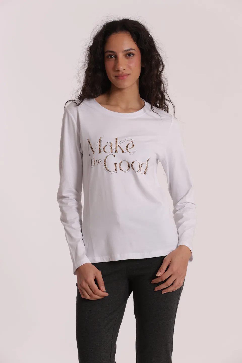 Mimi Mua Make The Good t-shirt bianca cotone