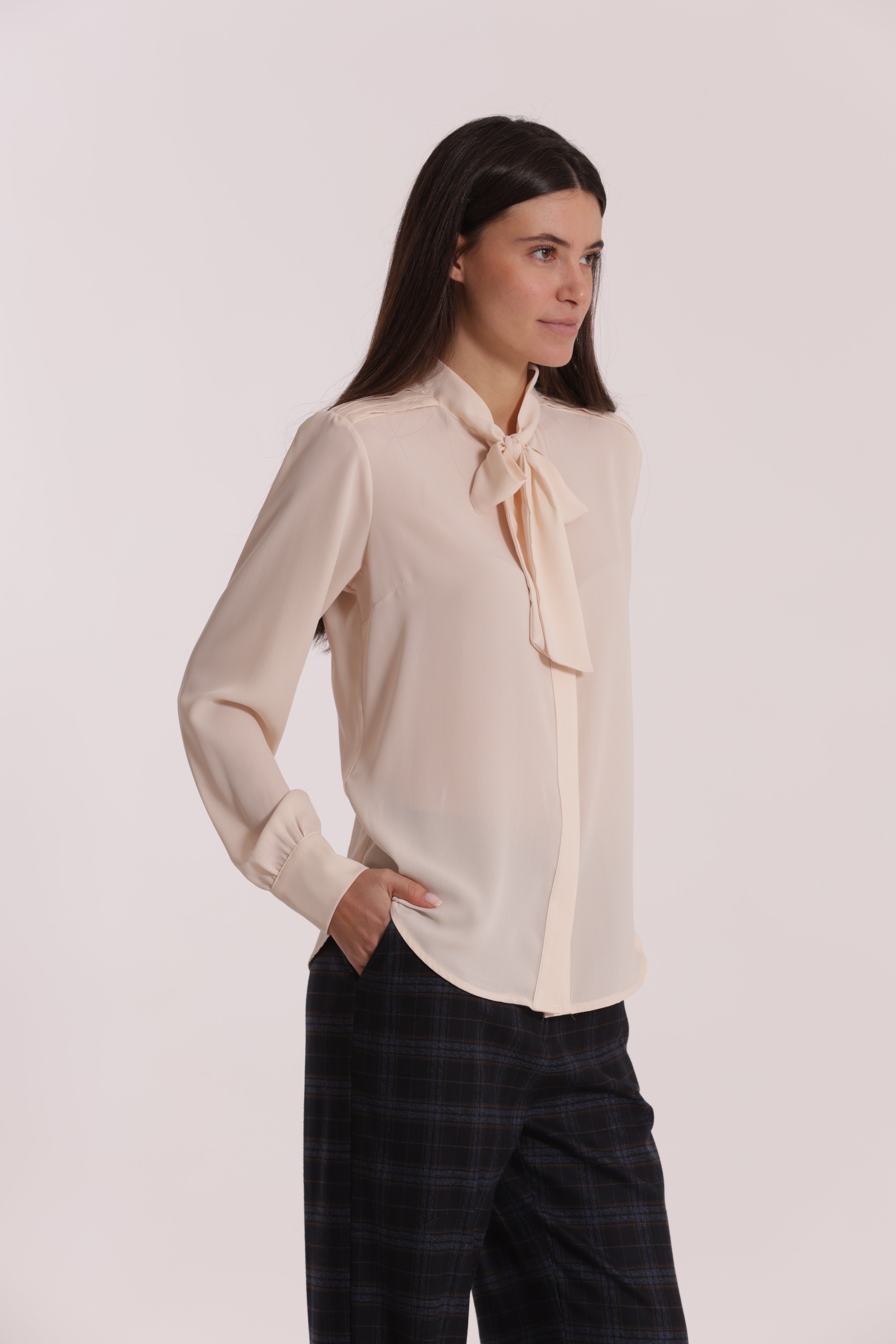 Mimi Mua blusa con fusciacca burro poliestere