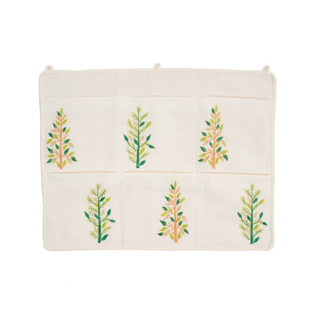 On Earth Fronde pannello cotone verde 6 tasche