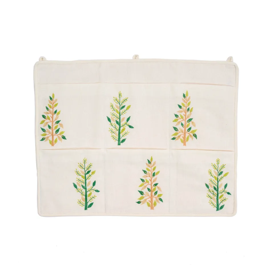 On Earth Fronde pannello cotone verde 6 tasche