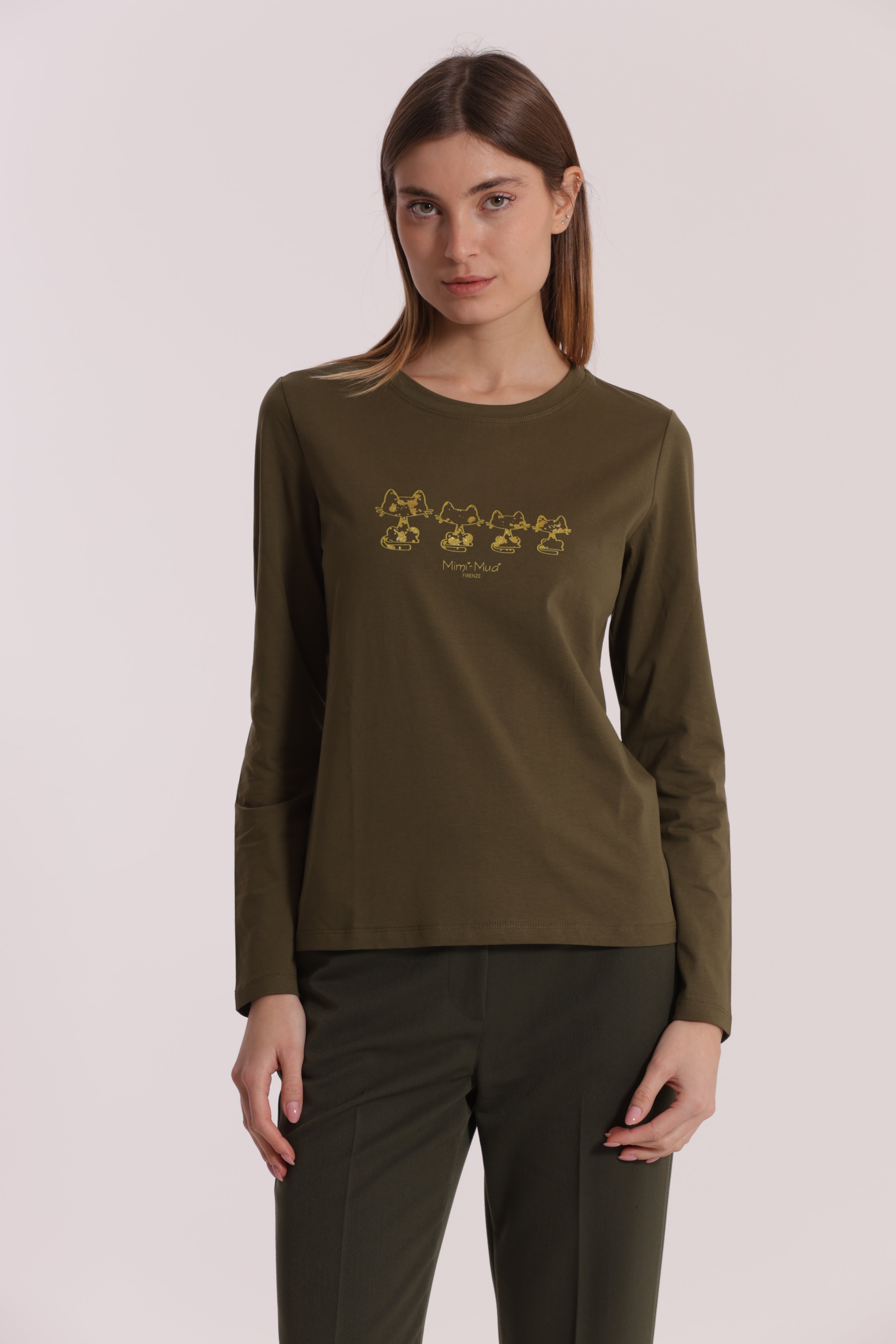 Mimi Mua t-shirt gatti matriosca nera