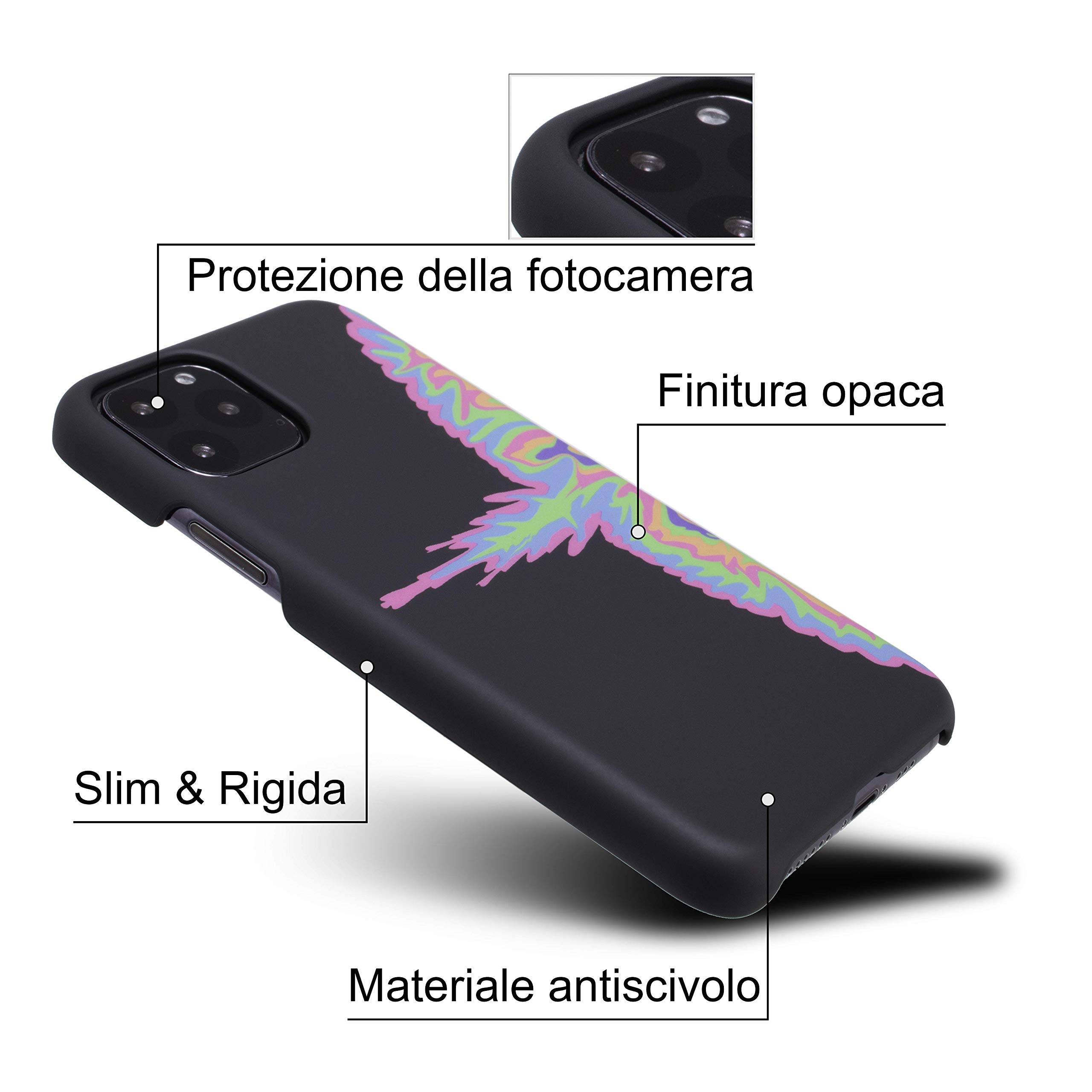 Marcelo Burlon County of Milan cover iPhone 11 Pro Max slim vetro 9H