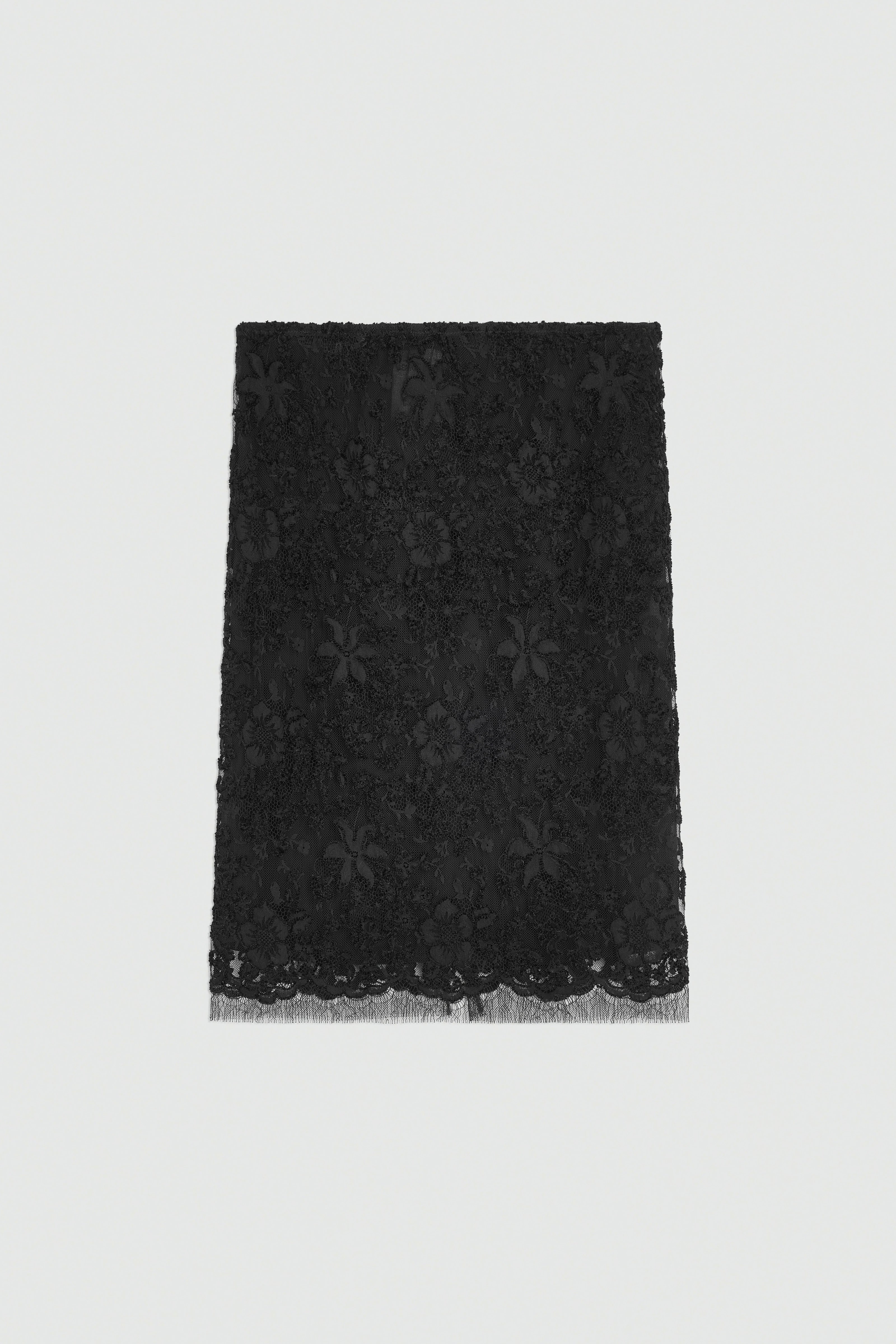 Semicouture Pia gonna pizzo nera