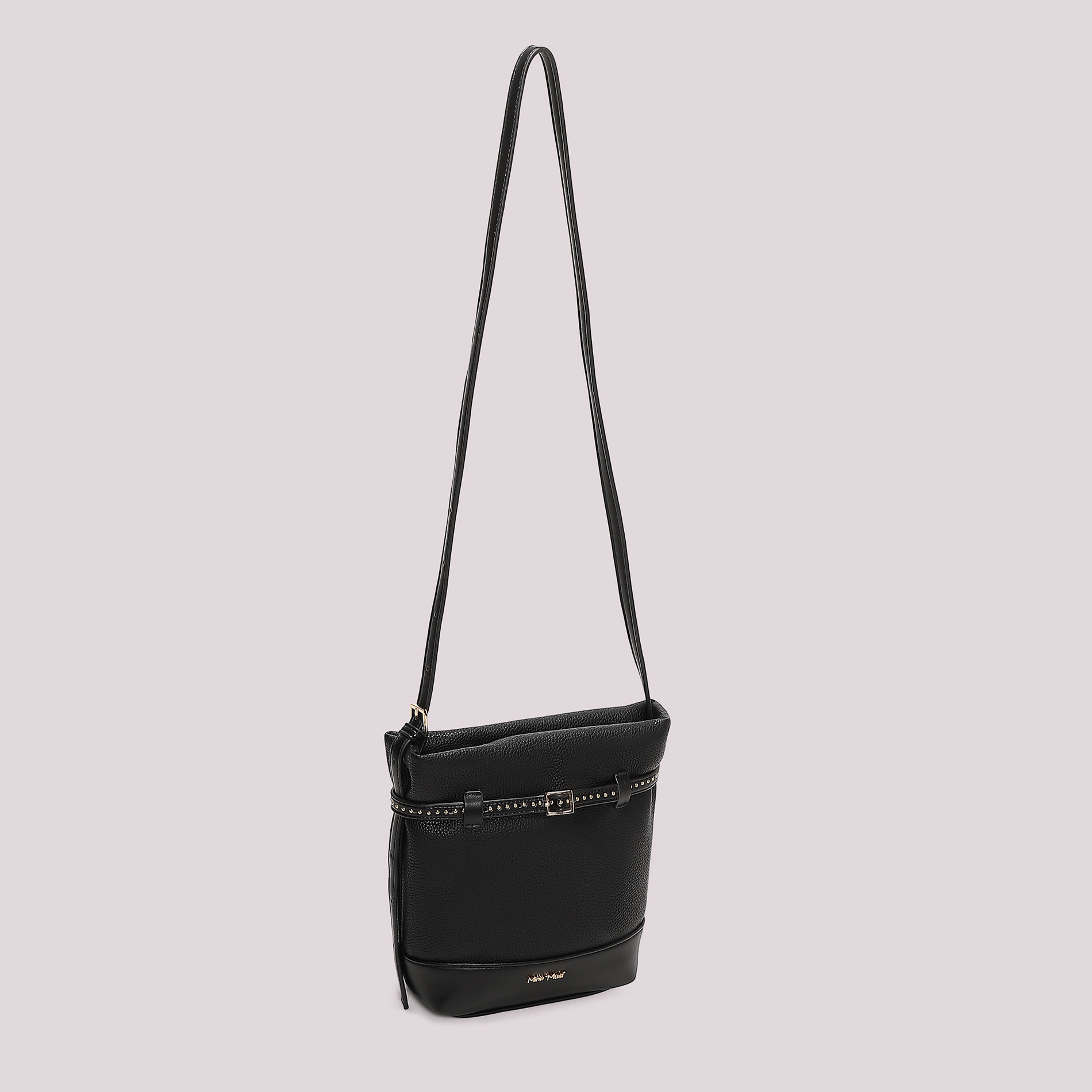 Mimi Mua Tracolla con Cinturino borsa a tracolla ecopelle nera