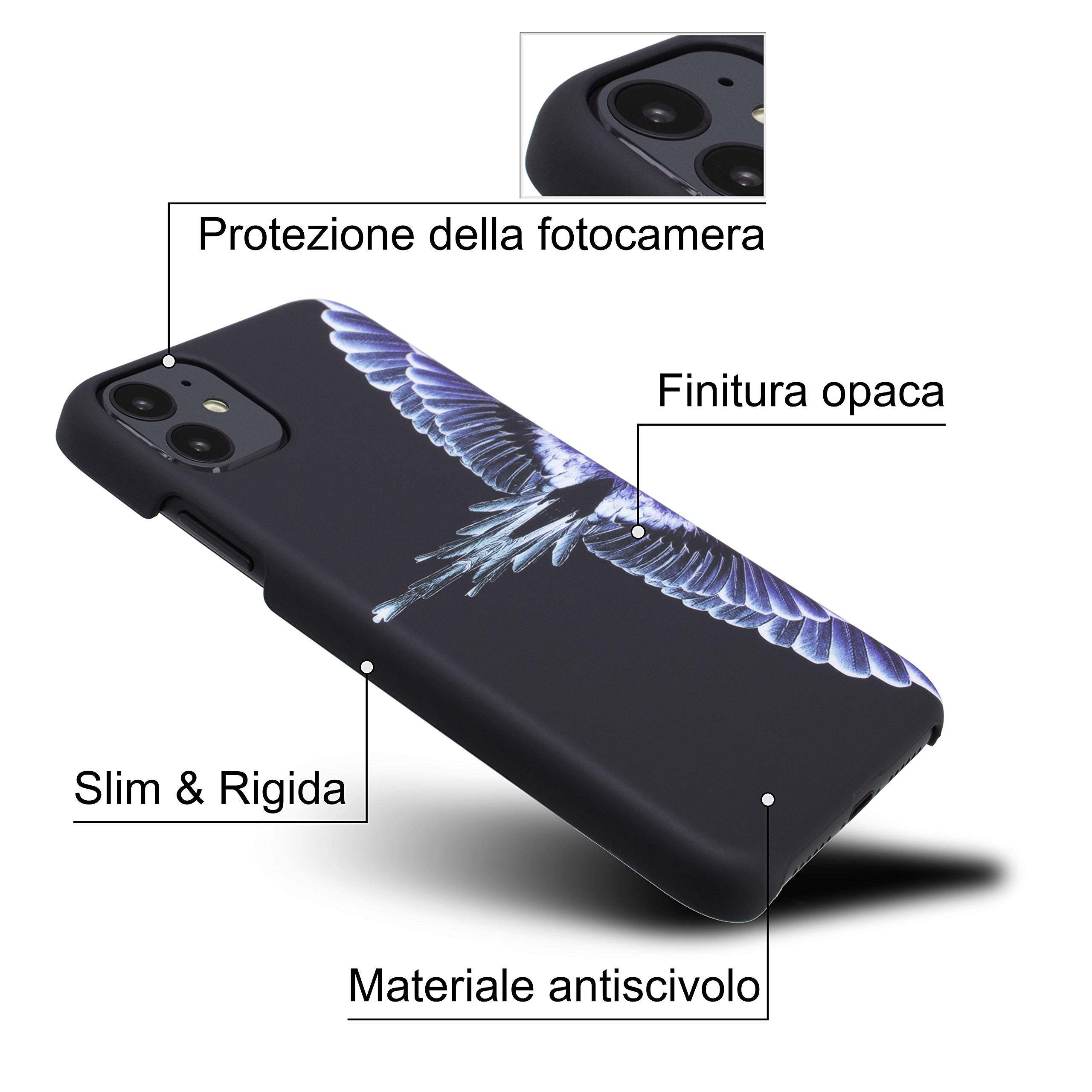 Marcelo Burlon M1961 Wingst custodia iPhone 11 antiurto