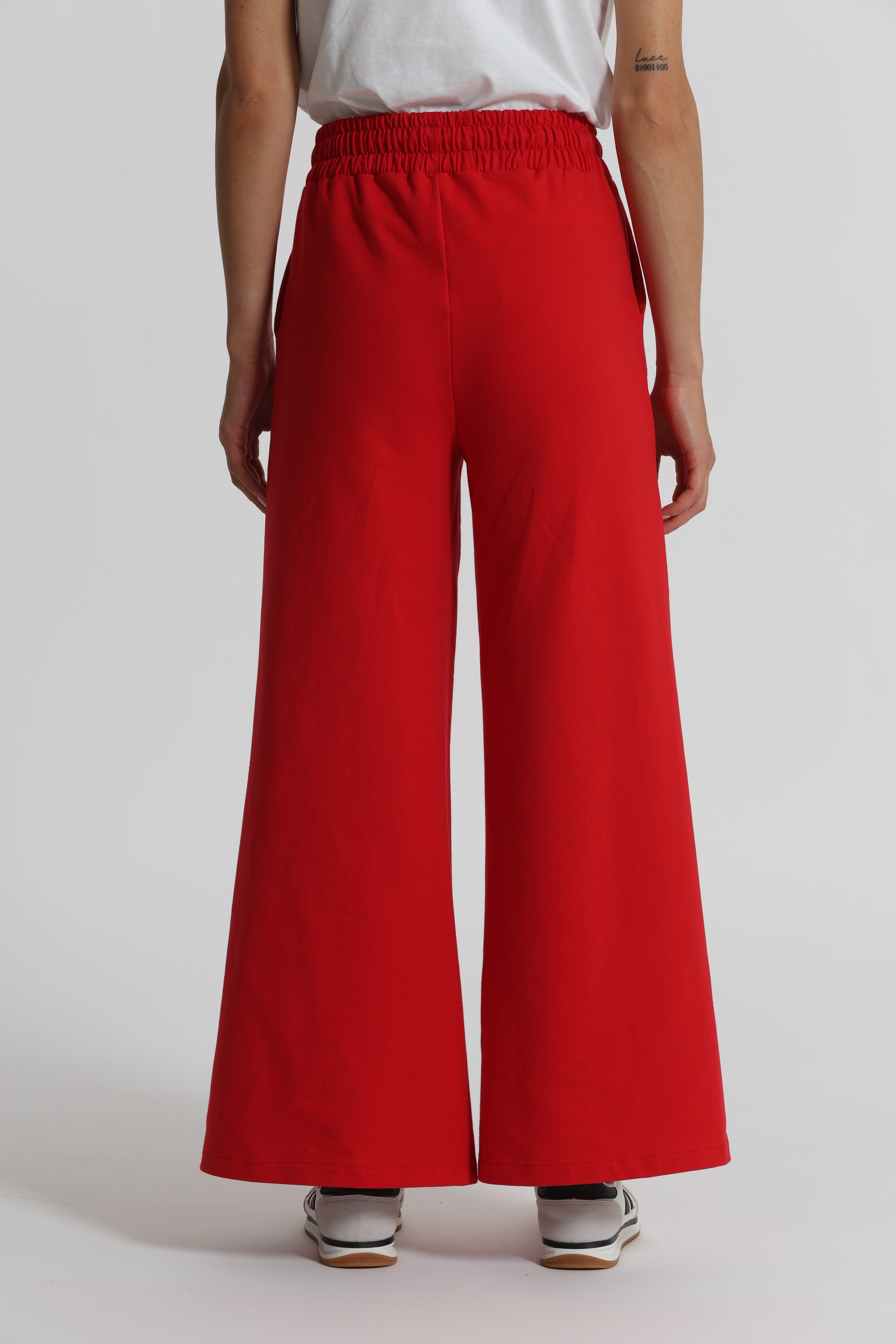 Mimi Mua Pantalone Felpa Coulisse Cotone Rosso