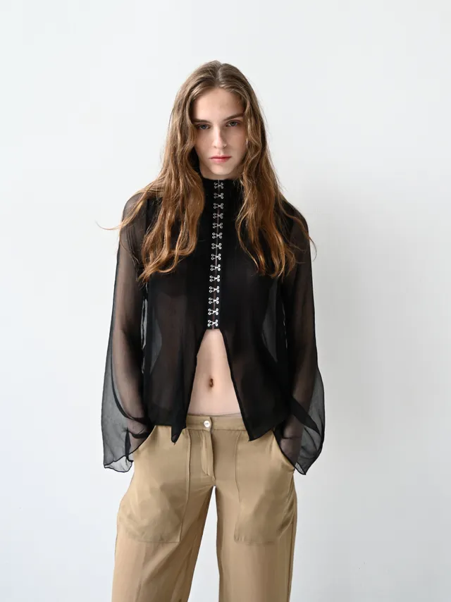 GiglioTigrato Paloma Top I top nero collo alto