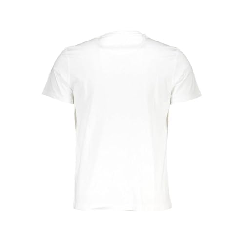 La Martina T-Shirt Uomo Cotone Bianco Stampa Equestre