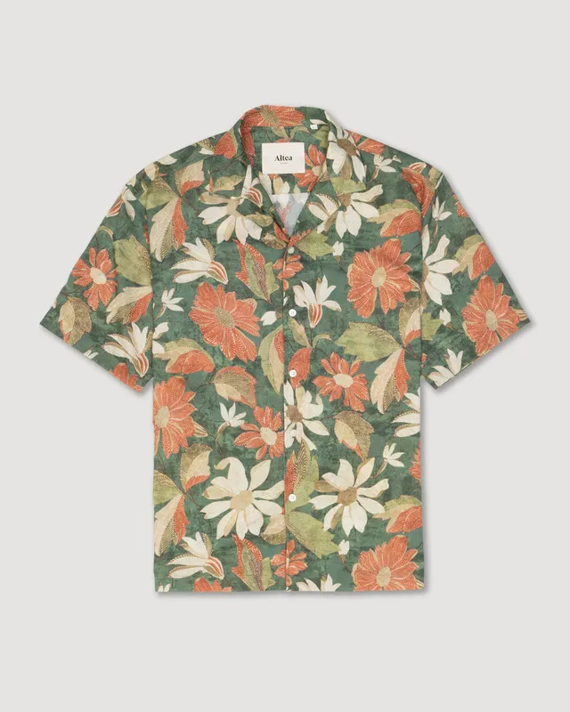 Altea Bart camicia verde mussola manica corta