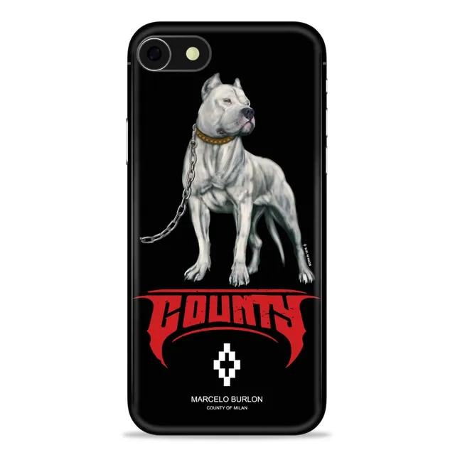 Marcelo Burlon County of Milan Dogo White cover iPhone 8 rigida