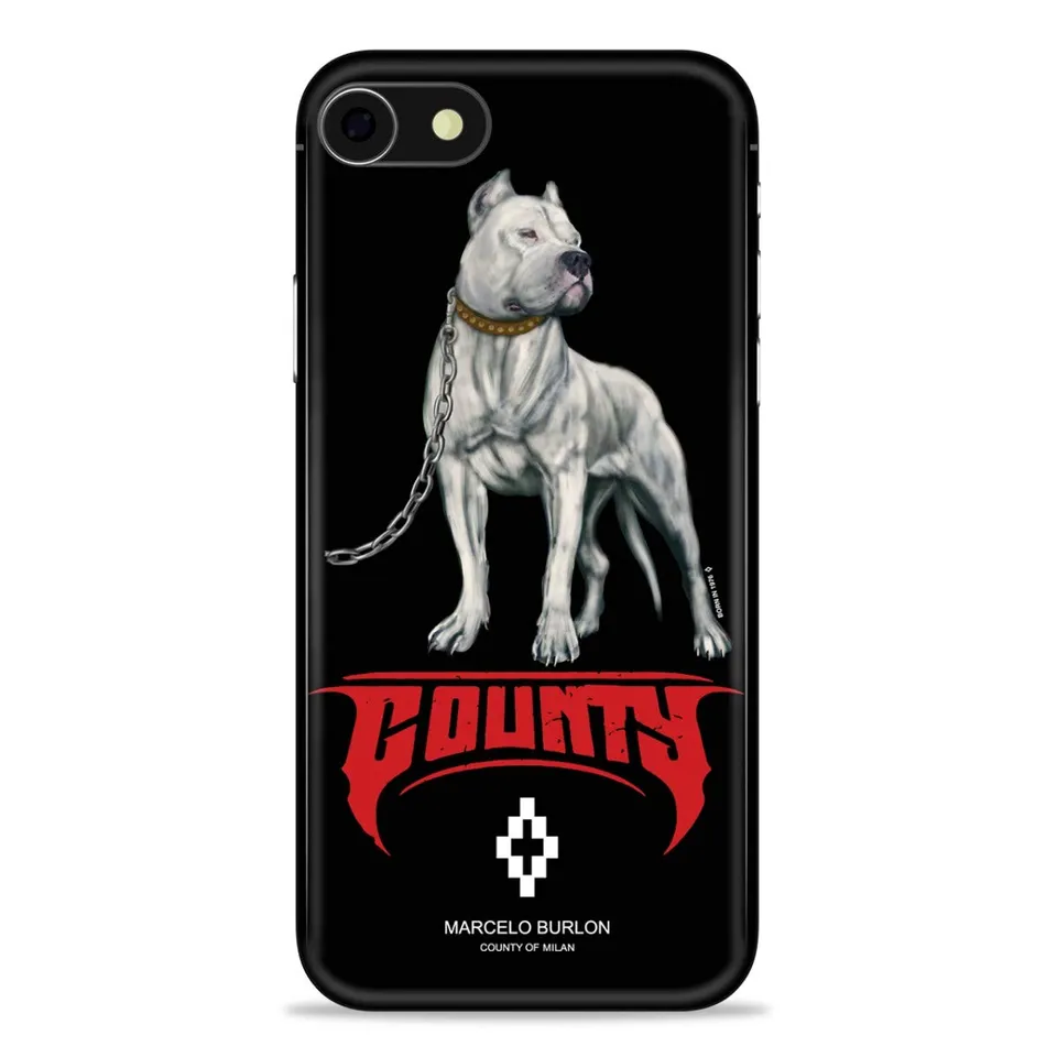 Marcelo Burlon County of Milan Dogo White cover iPhone 8 rigida