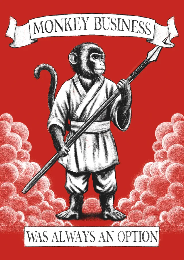 Giglio Tigrato The Monkey poster Super A3 carta 200 g