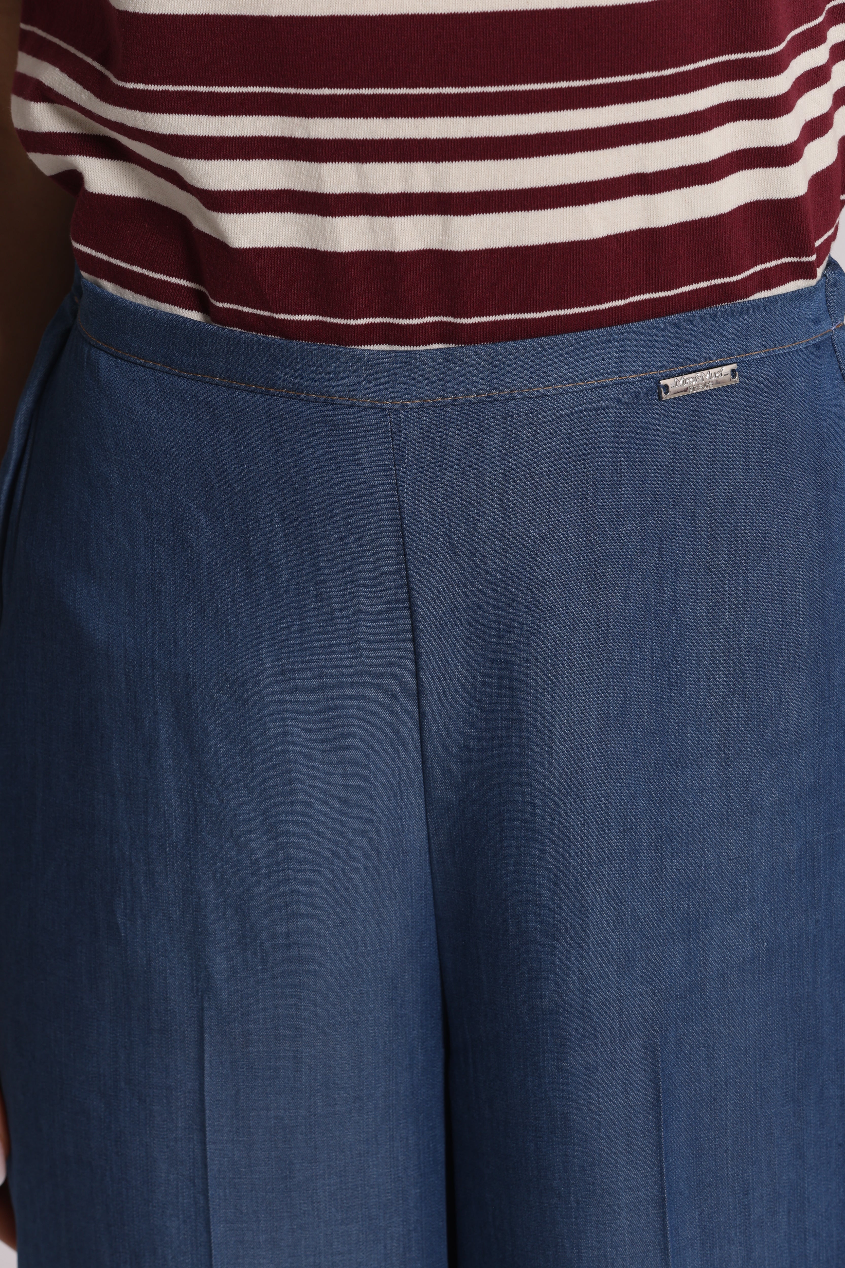 Mimi Mua Pantalone Lungo Denim Lyocell