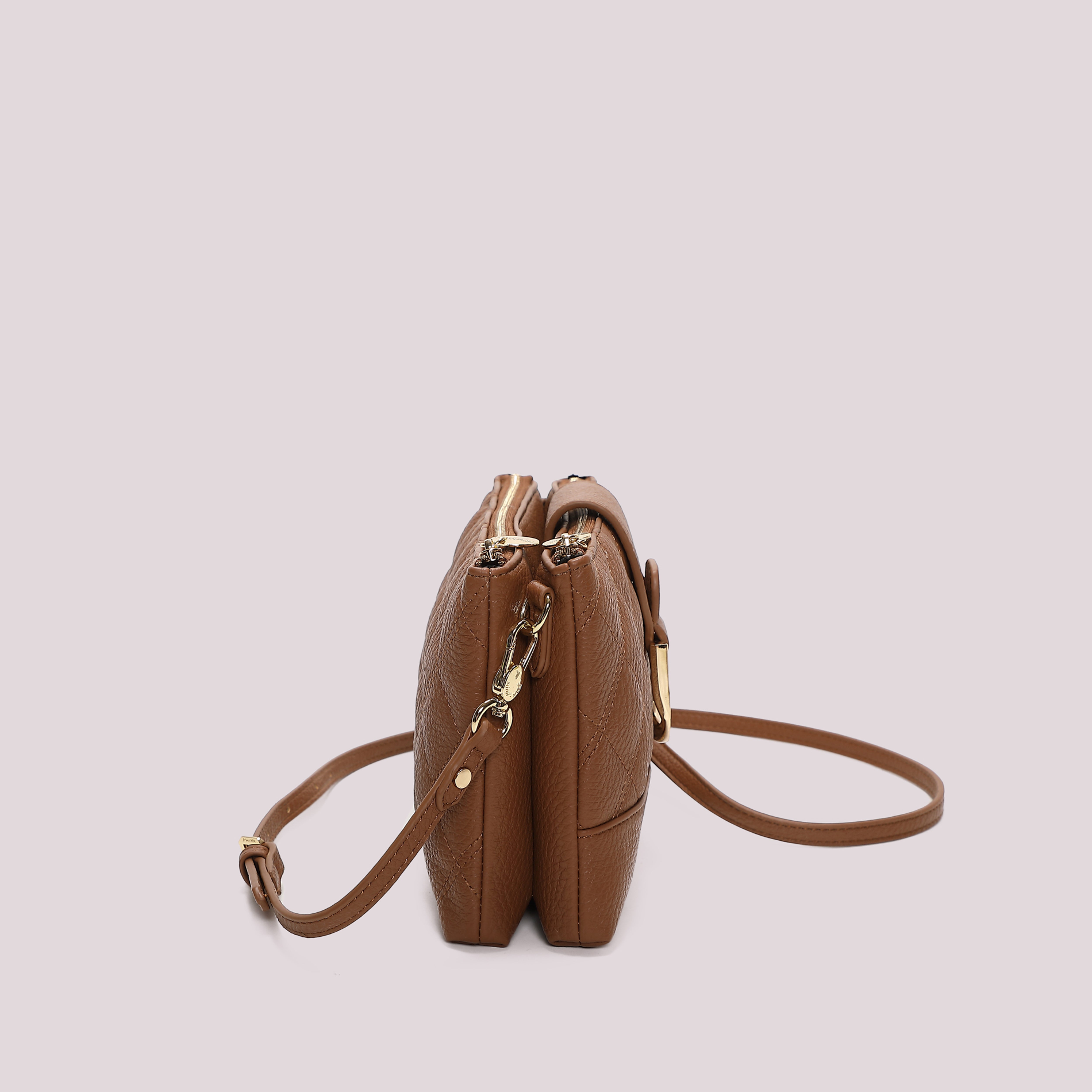 Mimi Mua Borsa Tracolla Trapuntata Base Liscia Nero Ecopelle