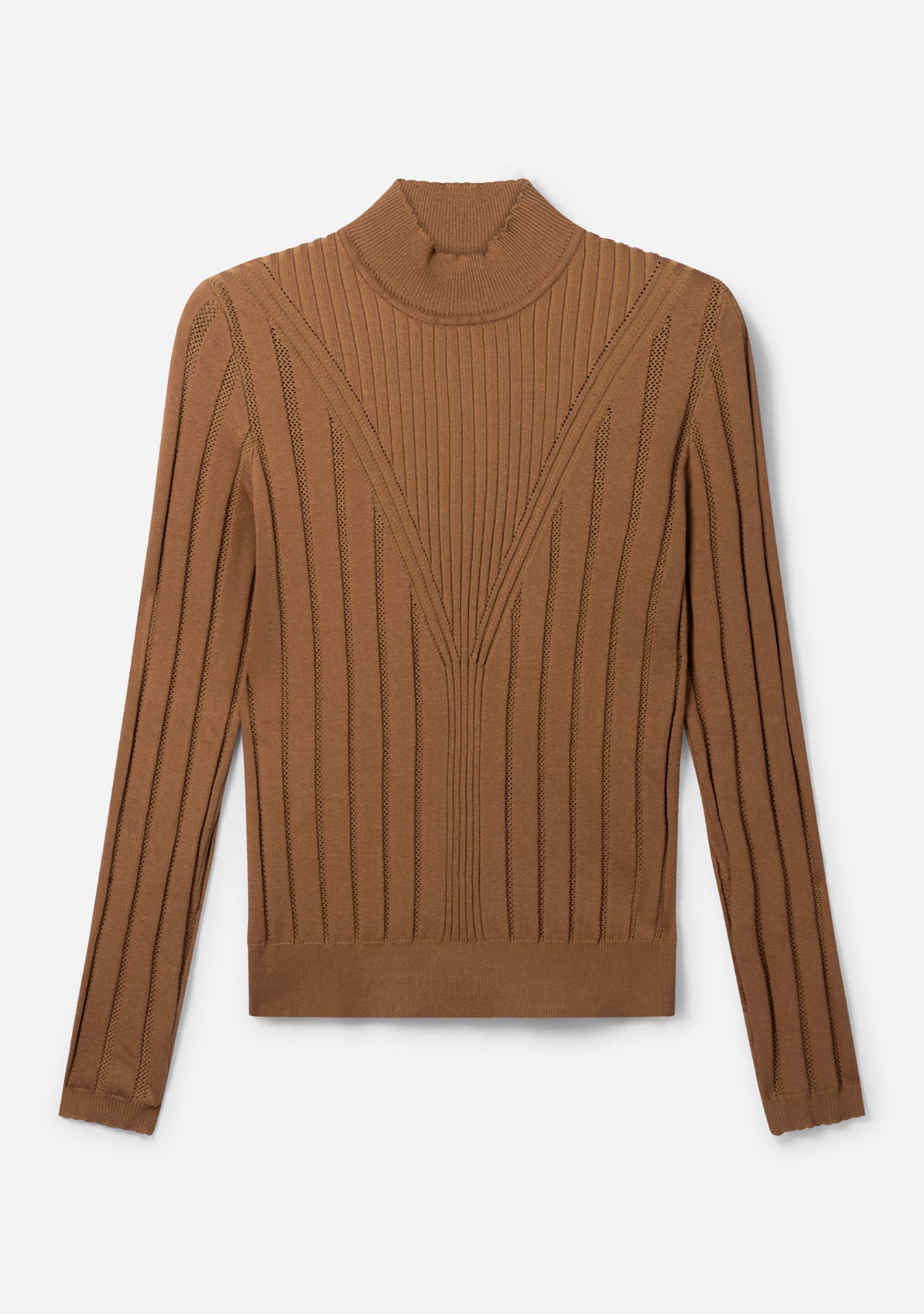 Aaiko Vida maglia marrone scollo a V