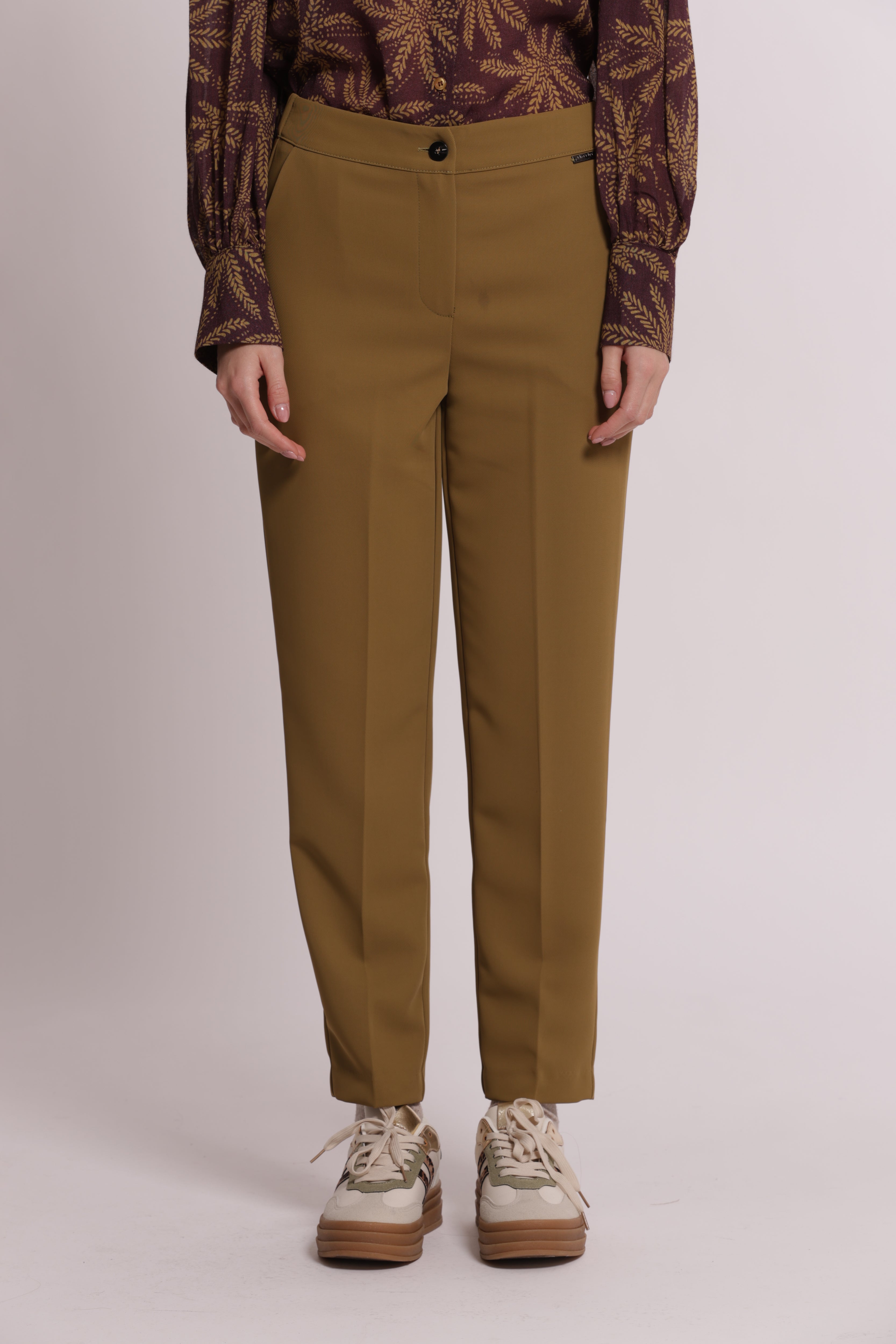 Mimi Mua Pantalone Sigaretta Elastico Dietro Nero Slim