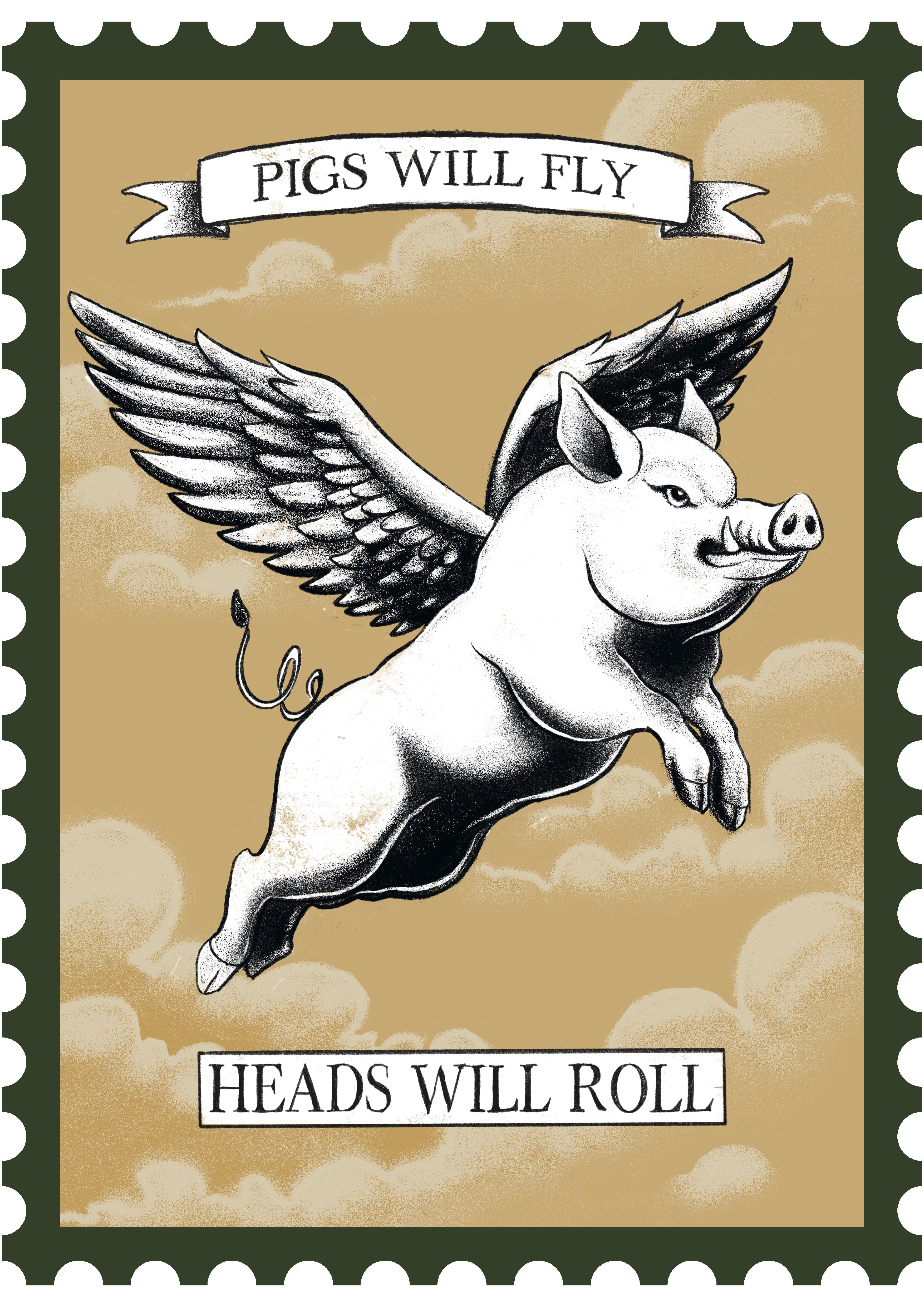 GiglioTigrato The Pig poster Super A3 carta 200gr