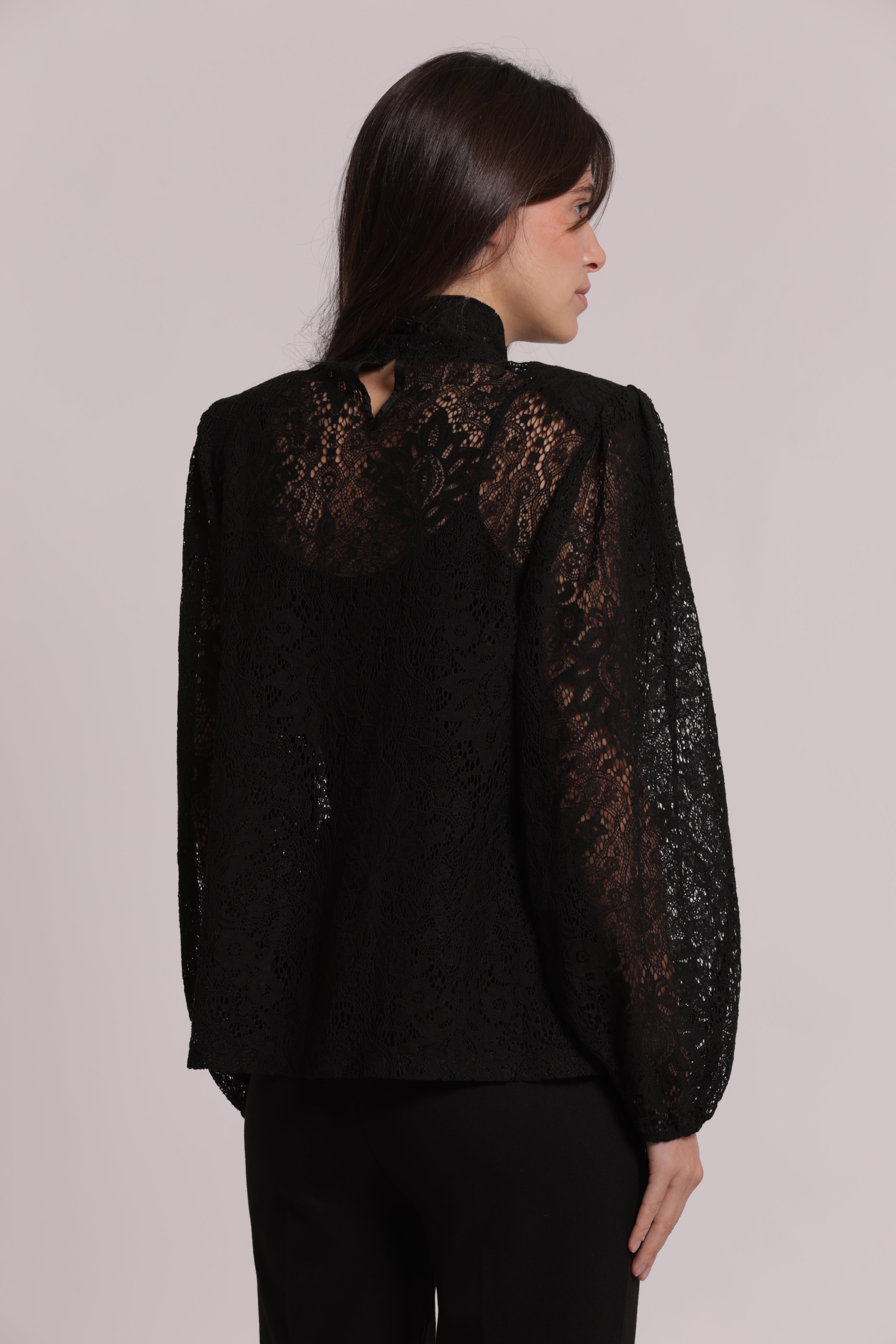 Mimi Mua Blusa Pizzo Bianco cotone