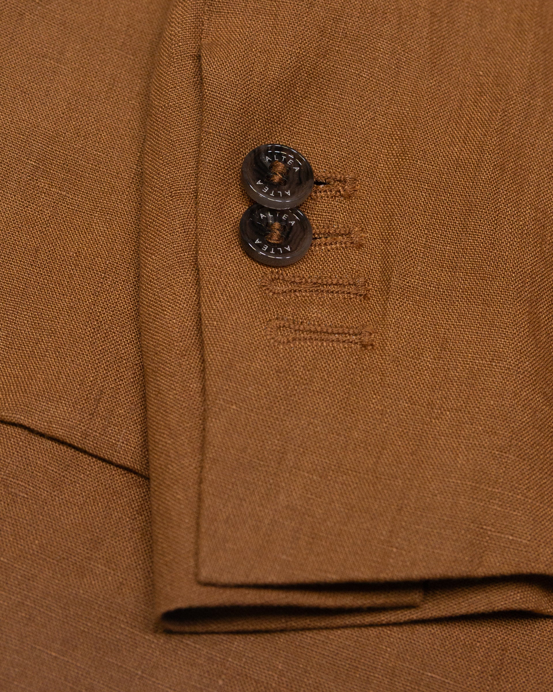 Altea Aston blazer in lino cuoio con fodera