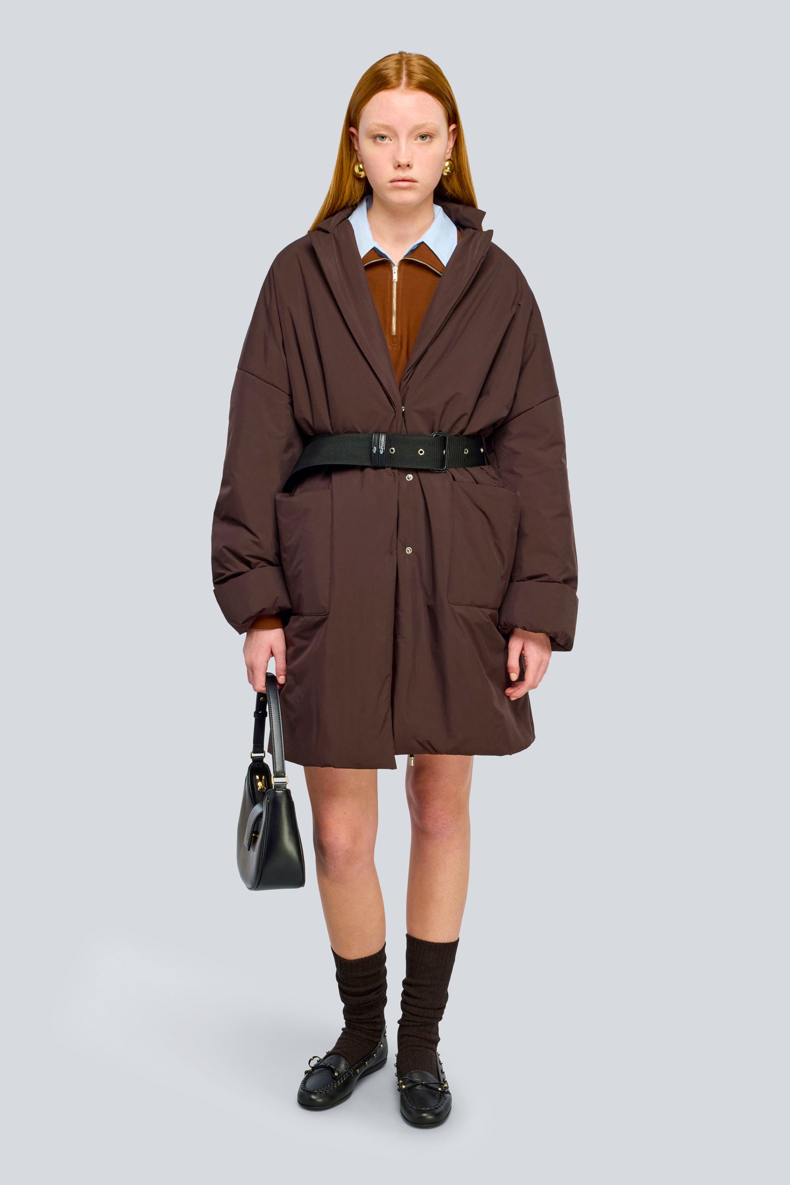 Semicouture Fay Cappotto Panno Doppio Moka
