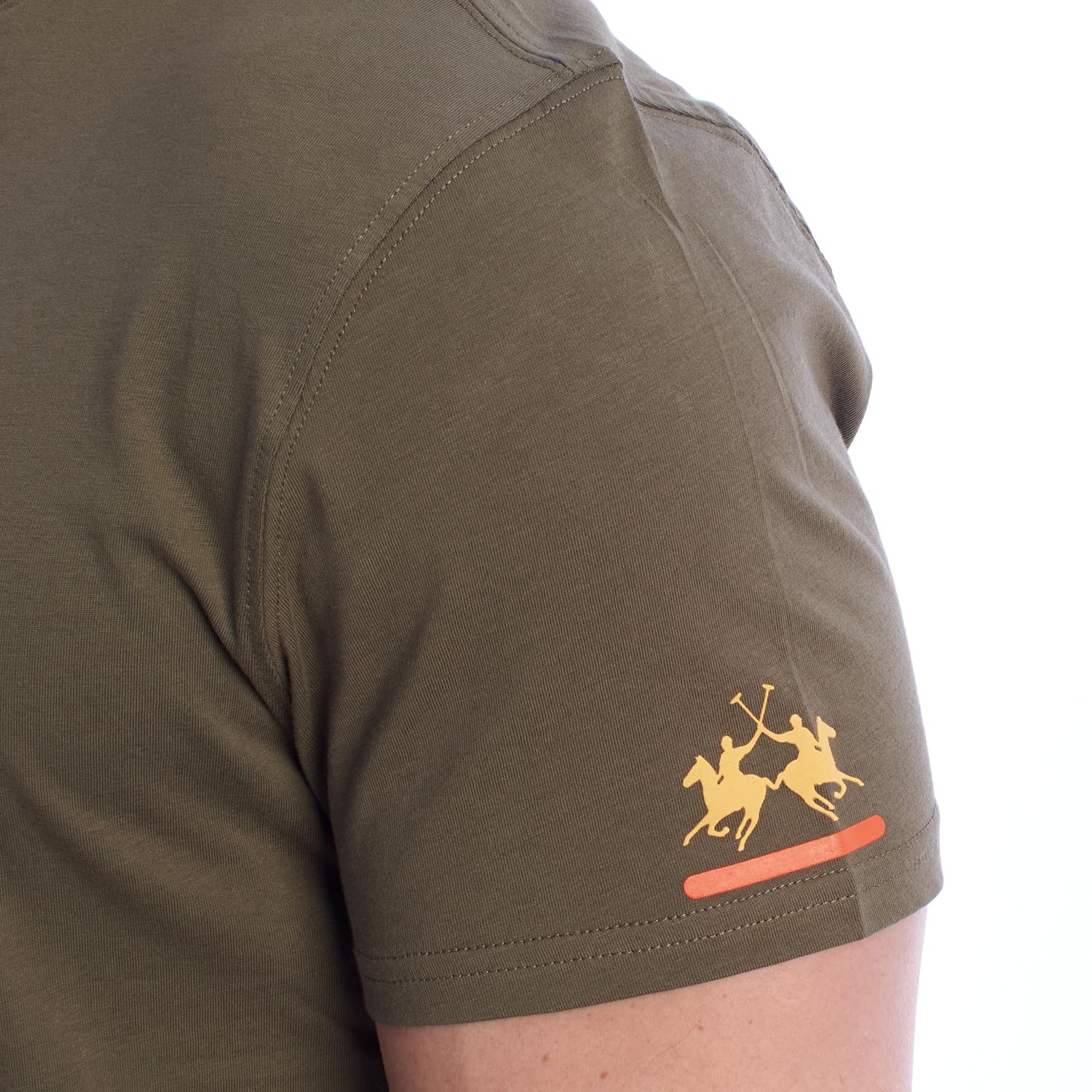 La Martina YMR312-JS206 T-shirt uomo cotone verde oliva L