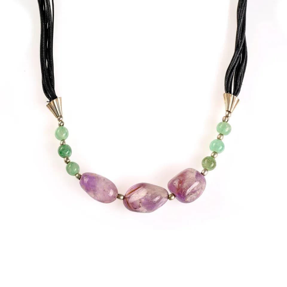On Earth Elements collana pietre multicolore 60 cm