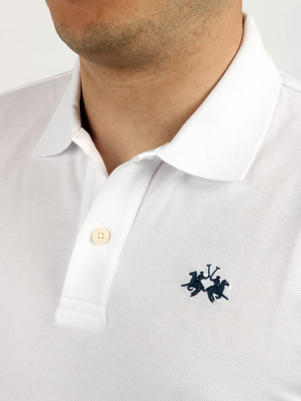 La Martina polo classica piqué uomo M bianco ottico regular