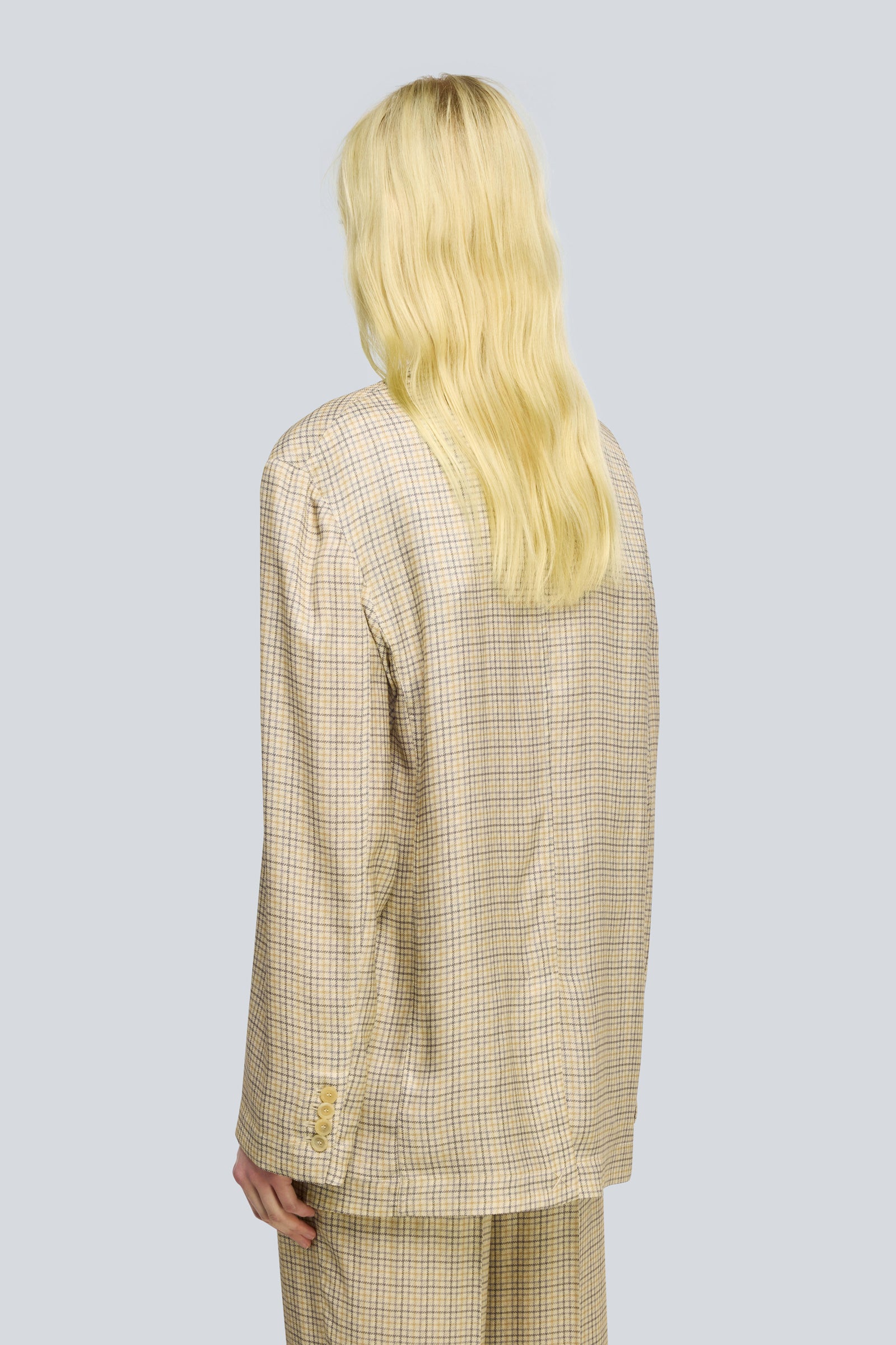 Semicouture Effie giacca check crusca