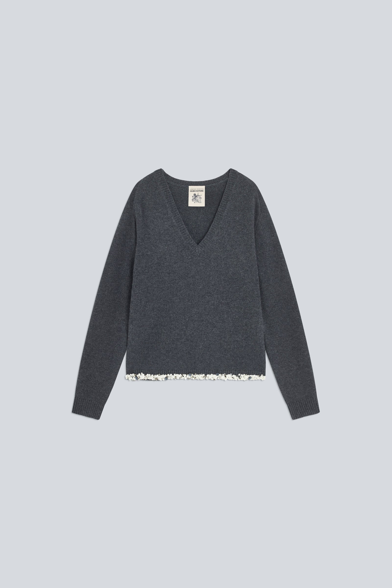 Semicouture Celia maglia grigia misto cashmere