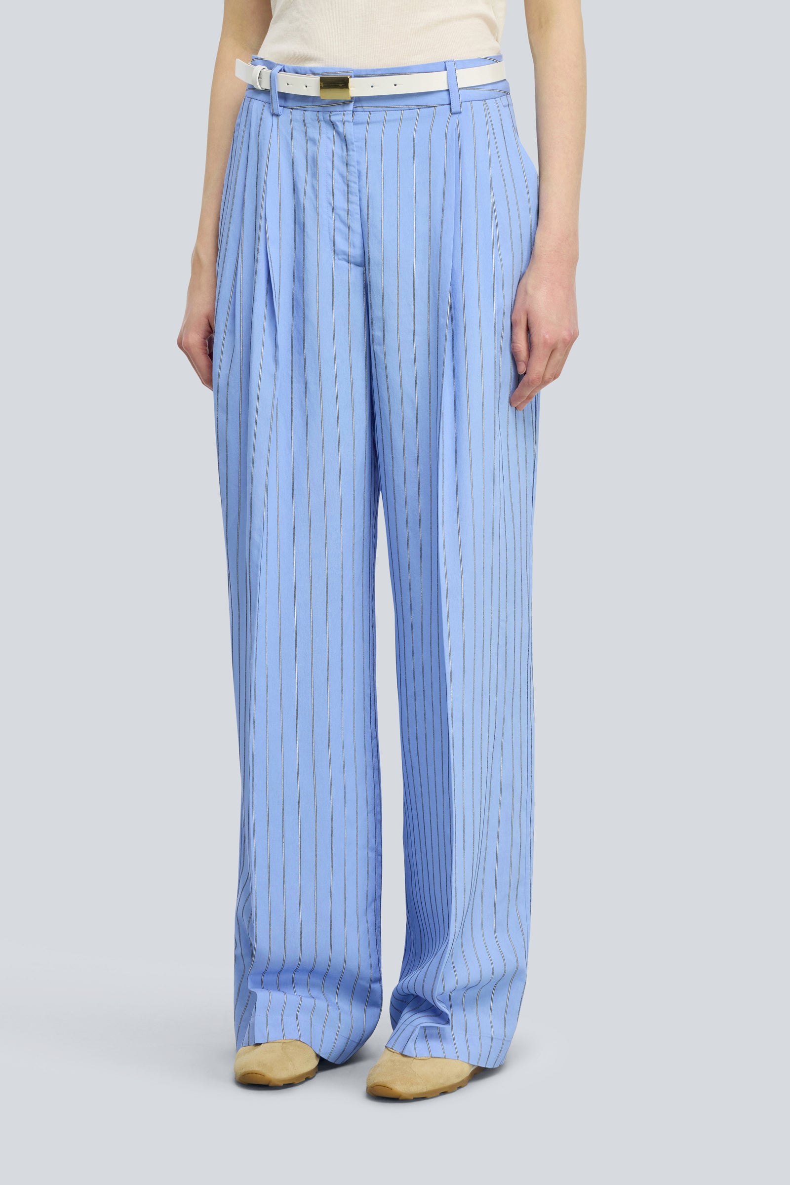 Semicouture Alexa pantalone rigato fluido