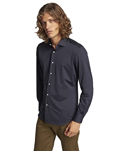 La Martina camicia uomo cotone blu taglia 43