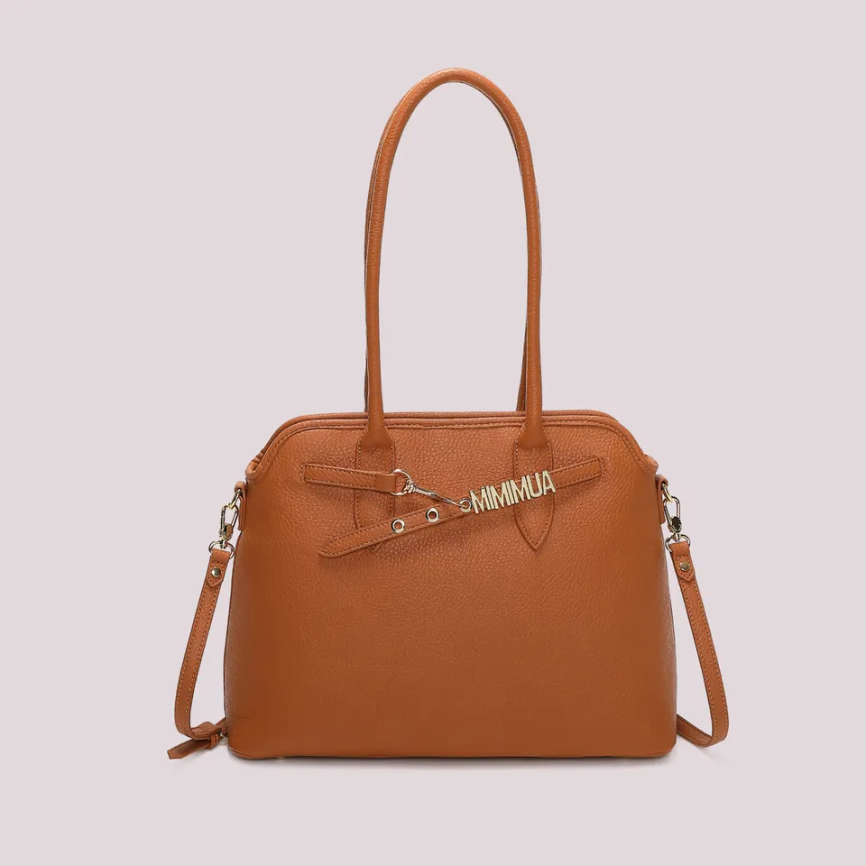 Mimi Mua Lettere Mimi-Mua borsa a spalla grande ecopelle
