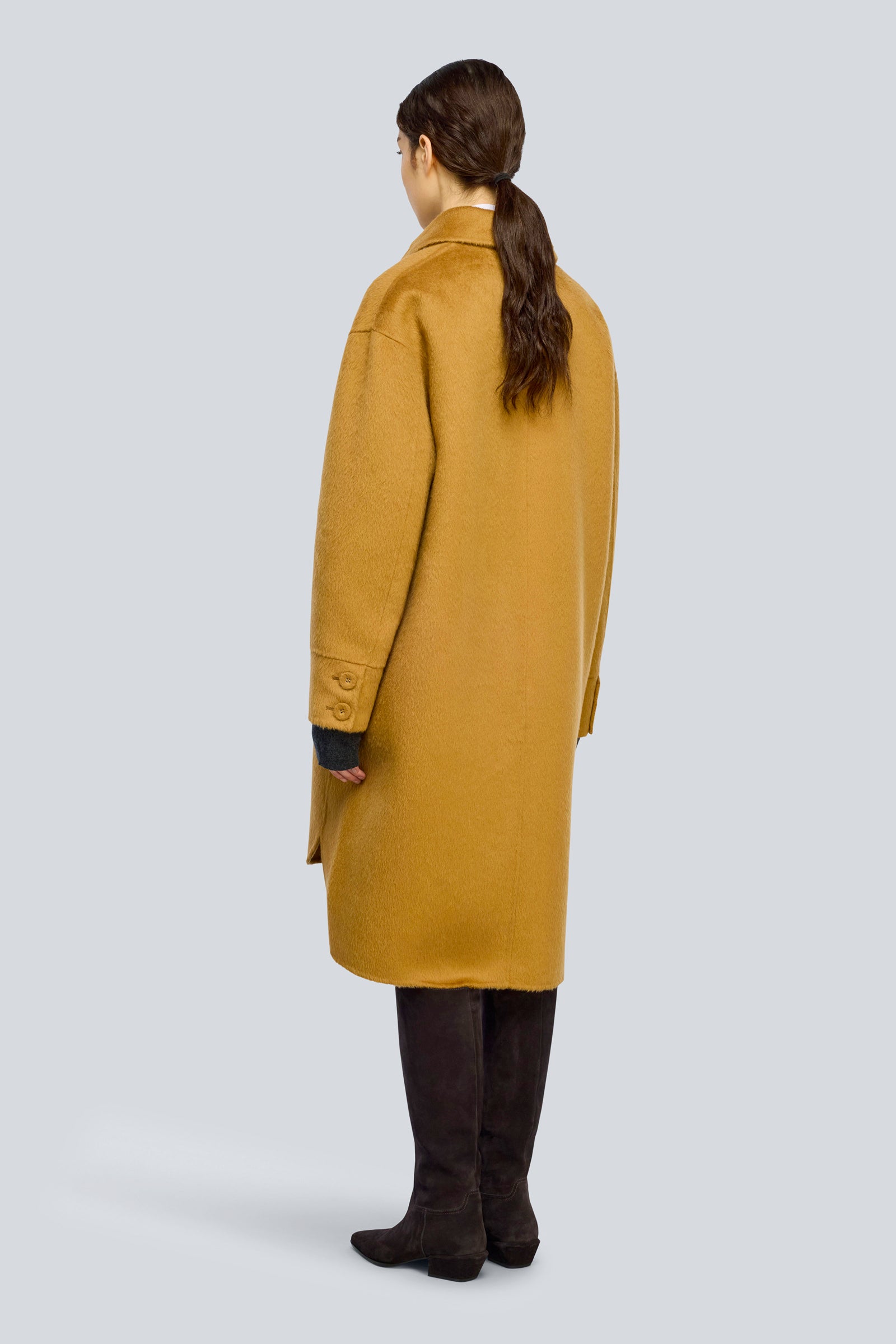 Semicouture Odelia Y6WV25 Cappotto Cammello Panno