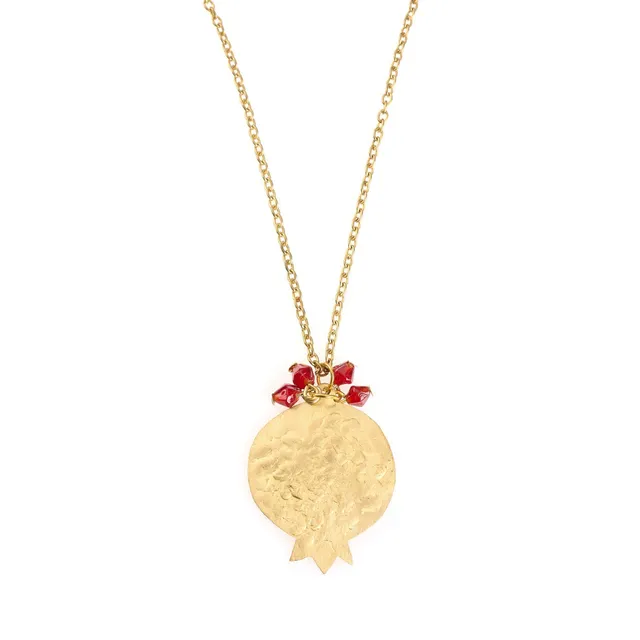 On Earth Melograno collana ottone dorato 50 cm