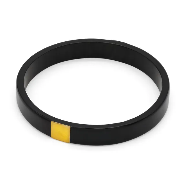 On Earth Zora bracciale corno nero 6 cm