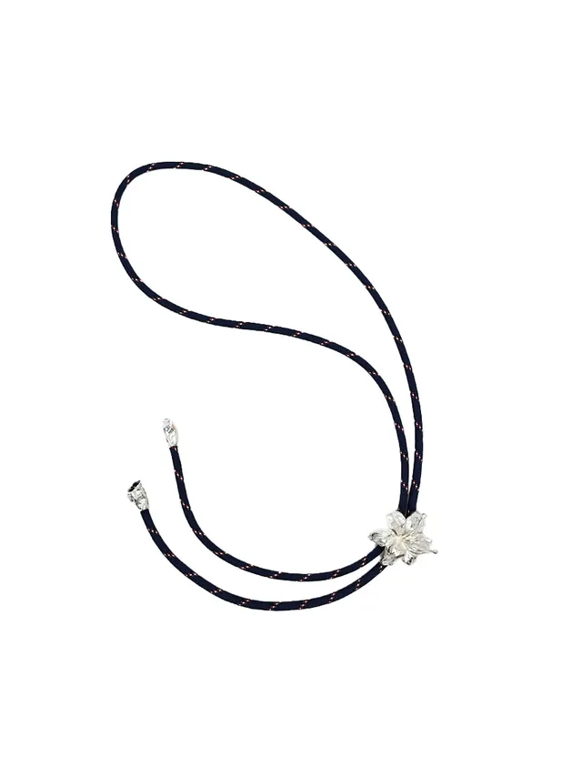 Giglio Tigrato Giglio's Bolo Tie gioiello bronzo cordino blu