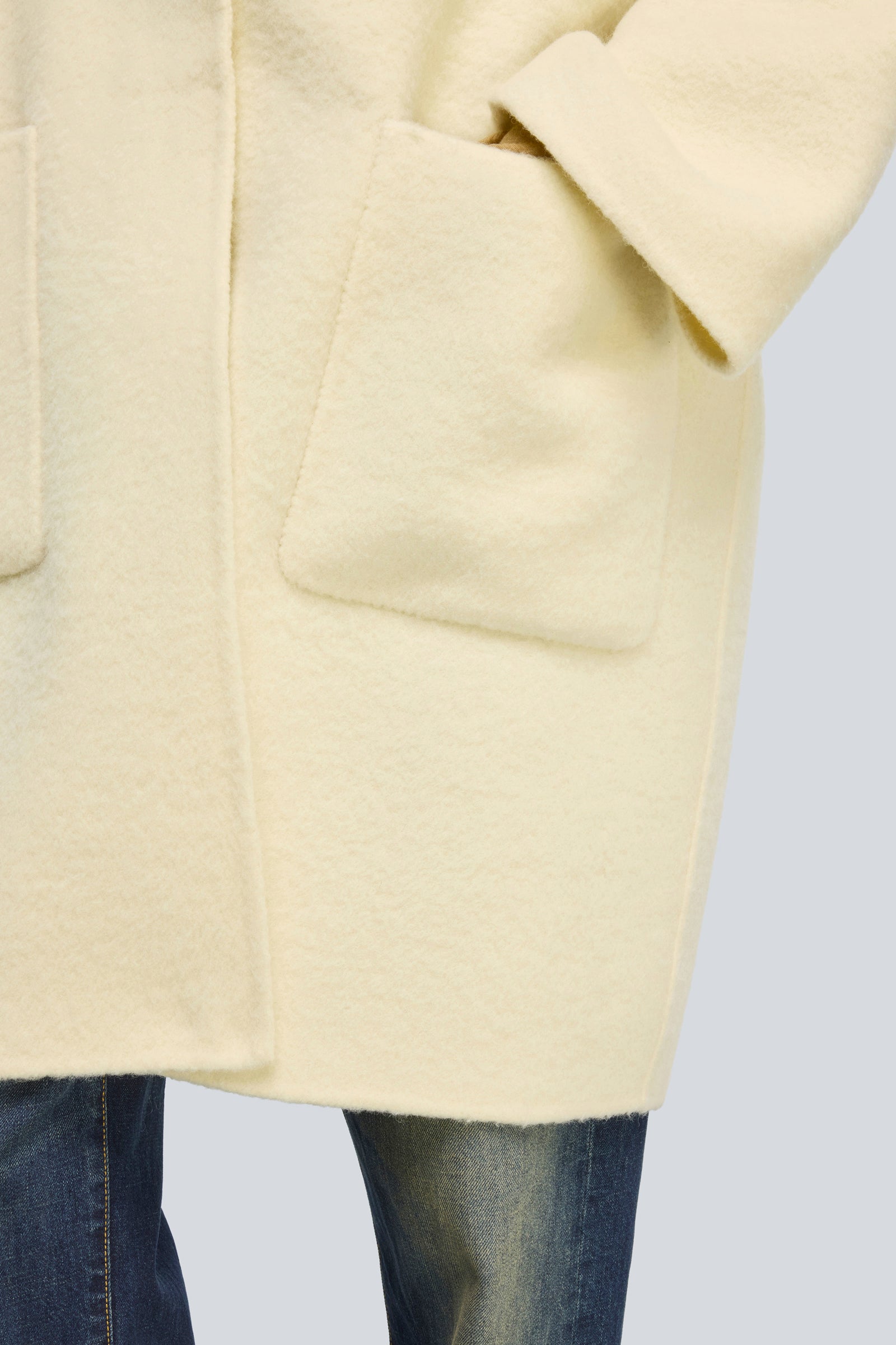 SEMICOUTURE Y6WV11 cappotto over panno doppio burro