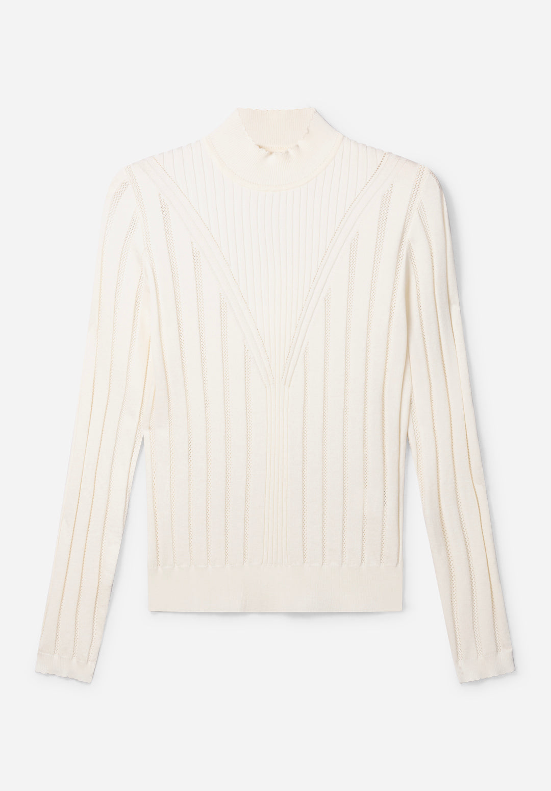 Aaiko Vida top crema collo alto maglia