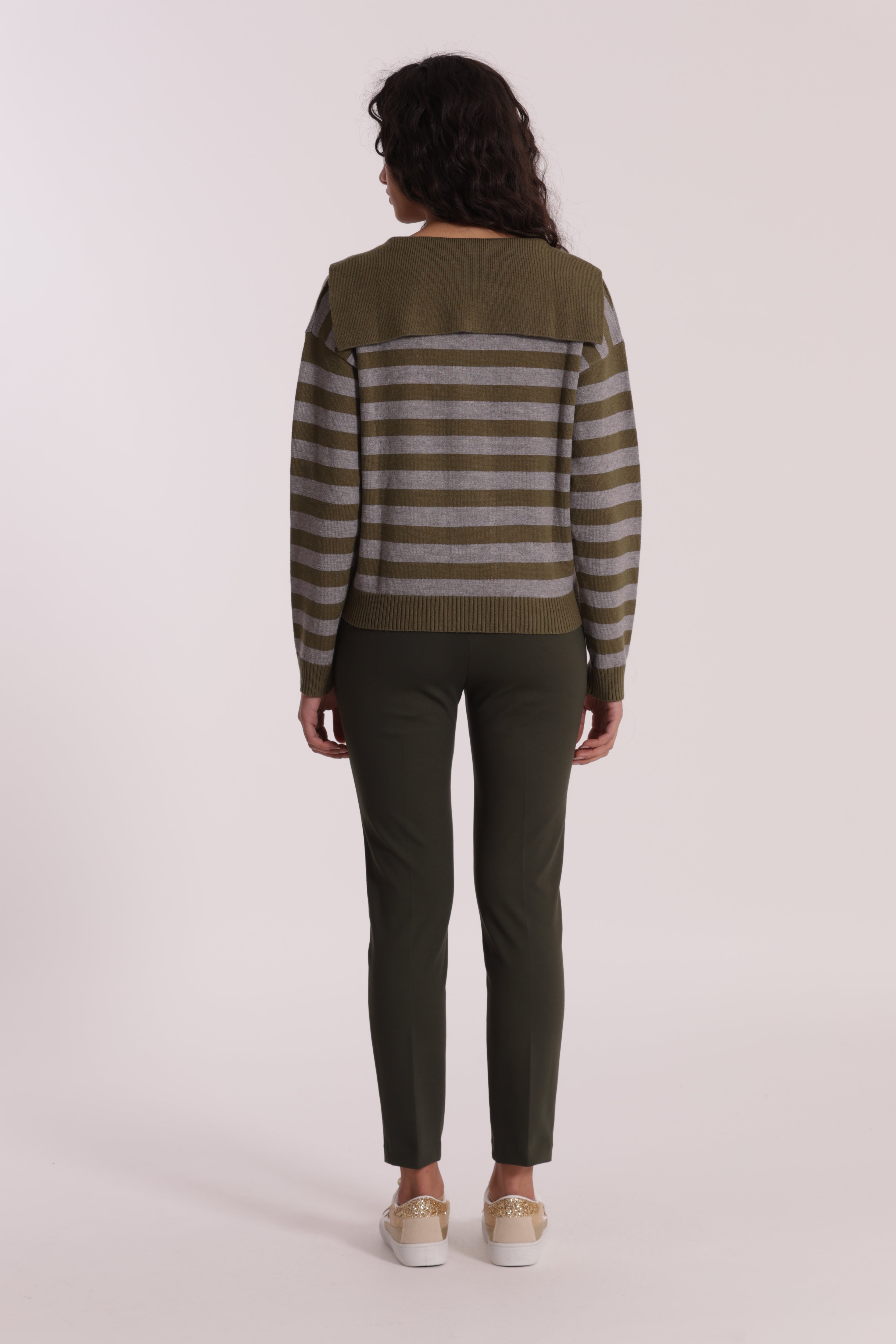 Mimi Mua Sigaretta Punto Milano pantalone nero elasticizzato
