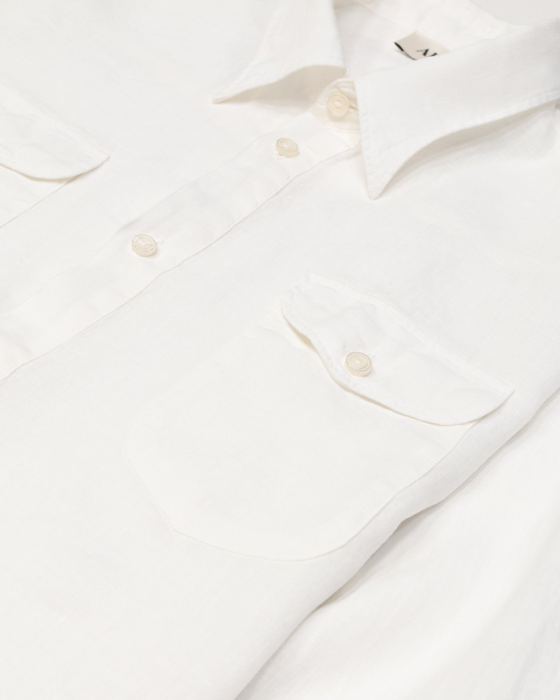 Altea Dallas camicia lino bianco over