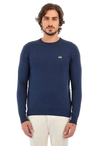 La Martina Wilmar Blue Navy felpa girocollo uomo XXL