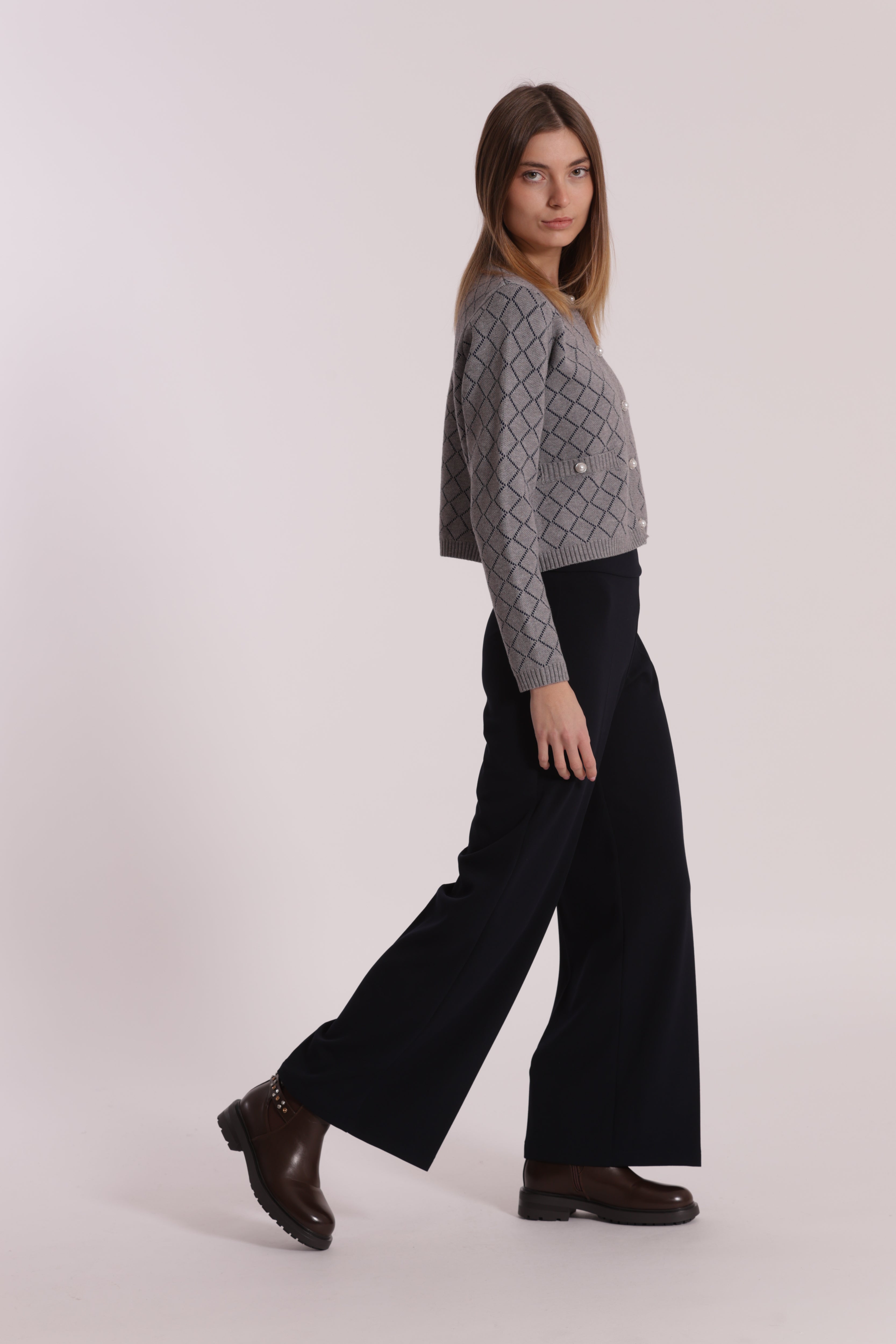 Mimi Mua Palazzo pantaloni in crepe nero