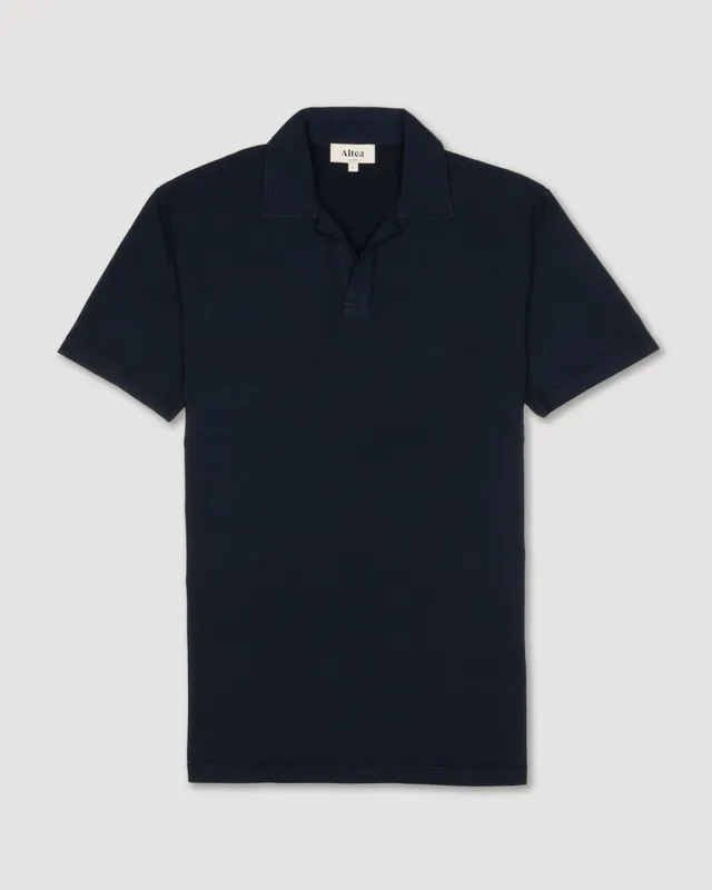 Altea Dennis polo collo aperto blu navy