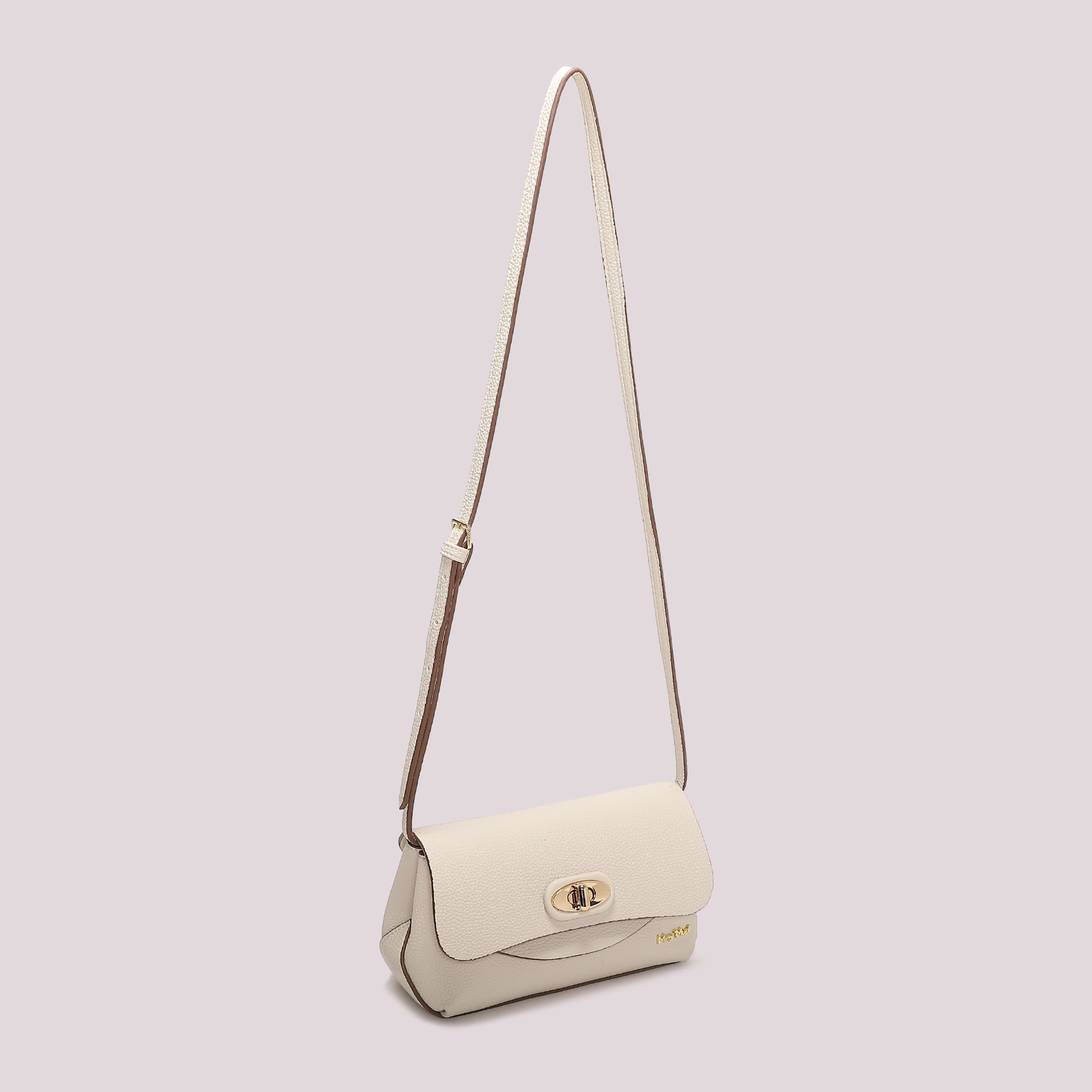 Mimi Mua Borsa a Tracolla con Patta borsetta nera 23 cm