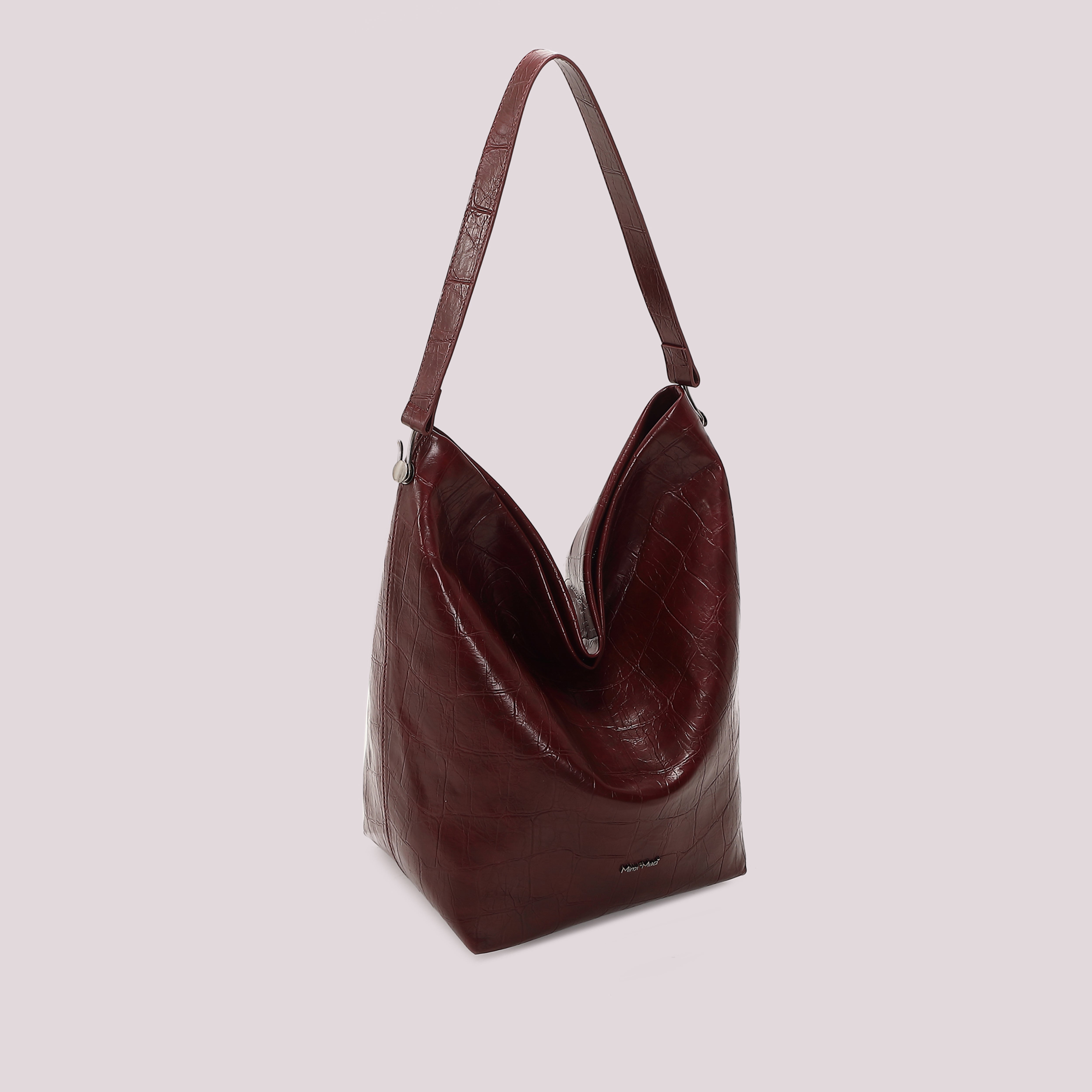 Mimi Mua borsa sacca effetto cocco nero capiente