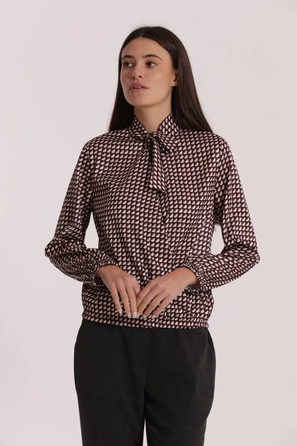 Mimi Mua Blusa con Fusciacca Fantasia Geo Mosto
