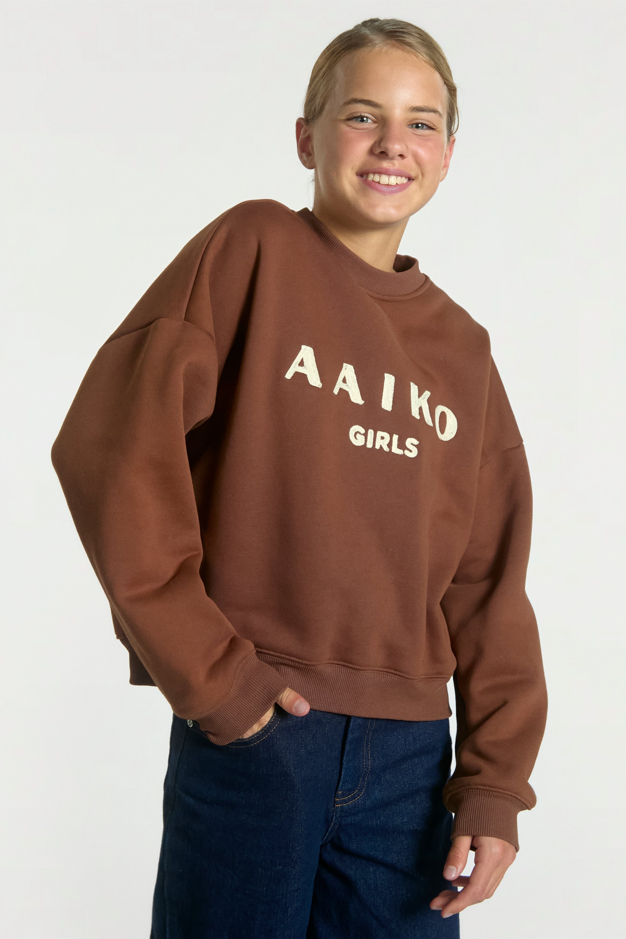 Aaiko Zena Felpa marrone fudge vestibilità comoda