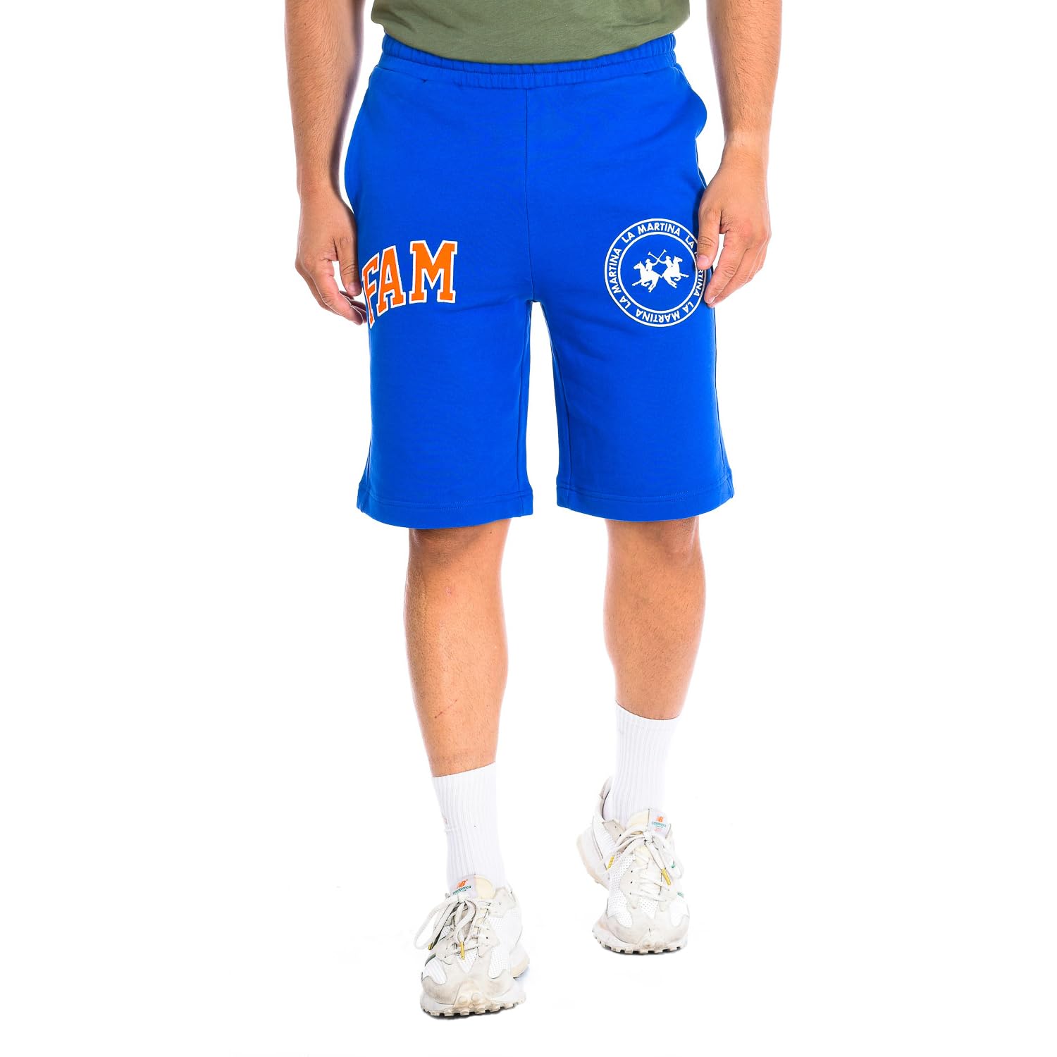 La Martina 11M087-FP533 shorts uomo S bianchi sportivi